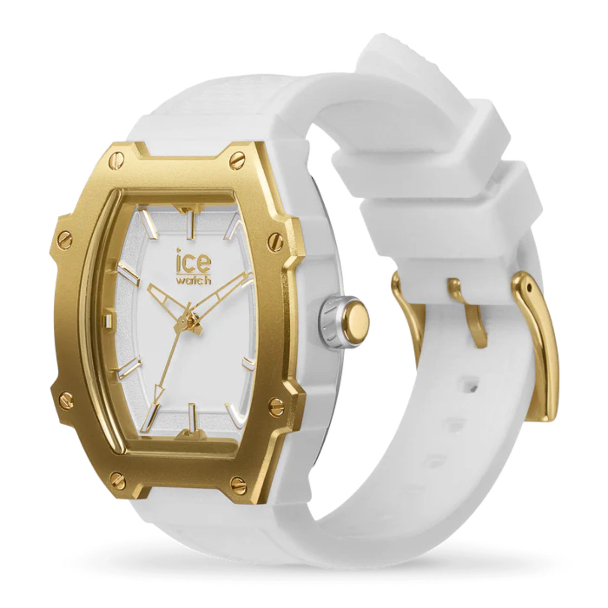ICE Boliday Quartz White Gold Dial Silicone Strap Watch 023318