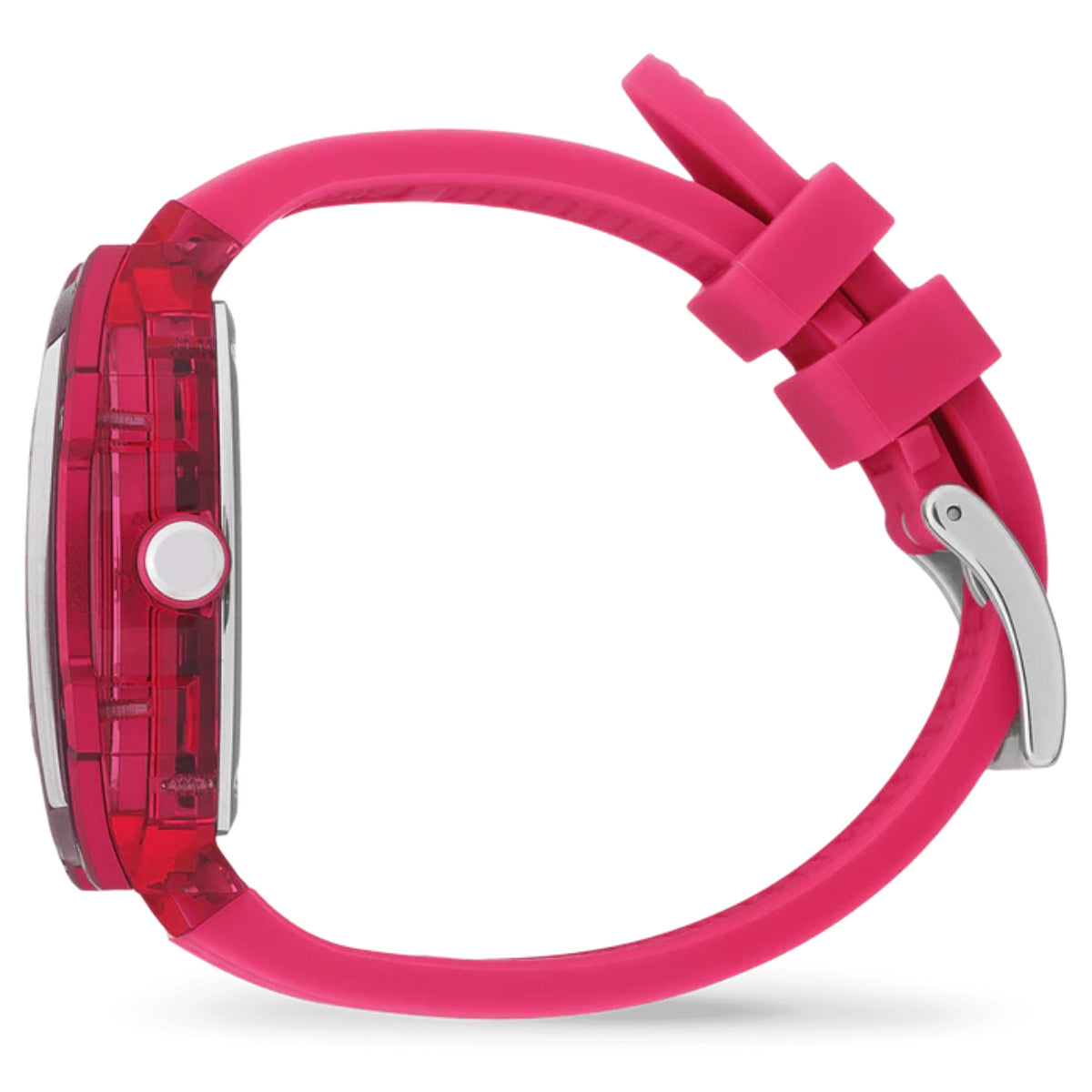 ICE Boliday Quartz Flashy Pink Dial Silicone Strap Watch 023323