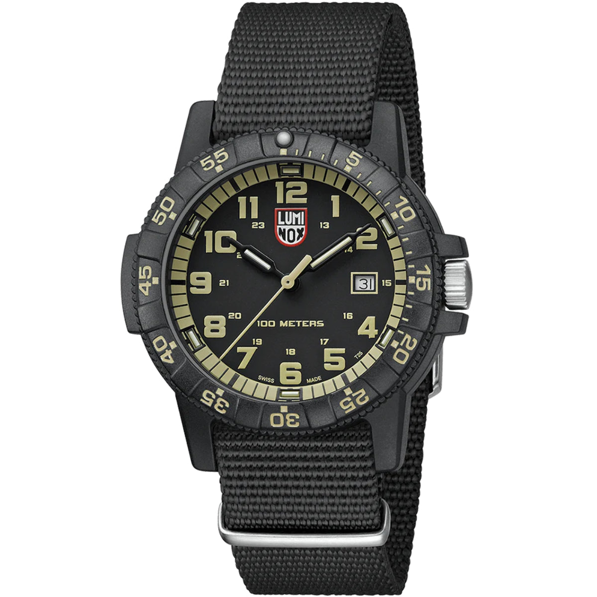 Luminox Leatherback Sea Turtle Quartz Black Dial NATO Strap Watch XS.0333