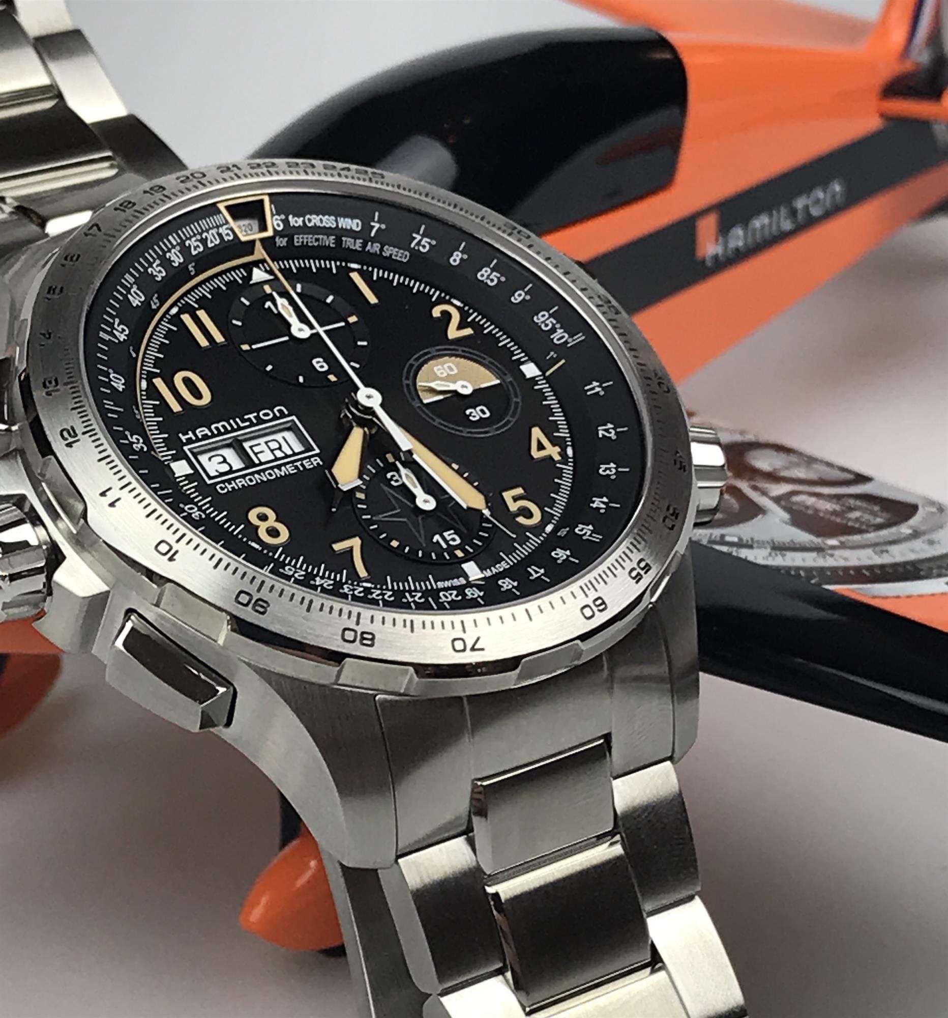 Hamilton Khaki Aviation 45mm Limited Edition Black Dial Steel Mens Automatic Watch H77796135