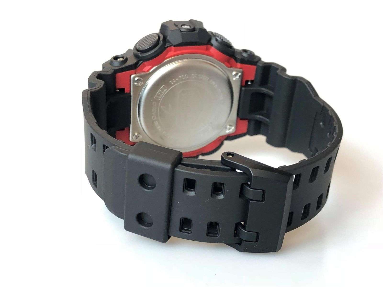 Casio G-Shock Black Red Men's Alarm Chronograph Watch GA-700-1AER - WatchNation