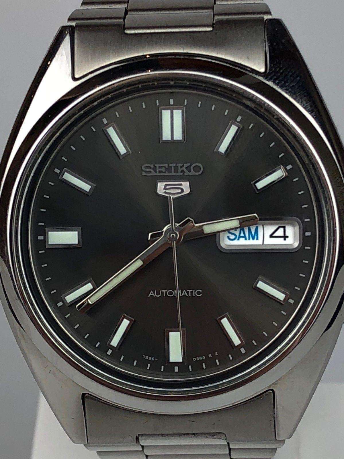 Seiko 5 Automatic Stainless Steel Black Dial Men’s Watch SNXS79K - WatchNation