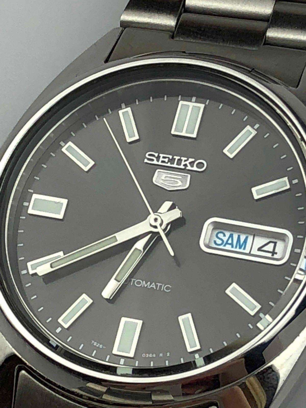Seiko 5 Automatic Stainless Steel Black Dial Men’s Watch SNXS79K - WatchNation