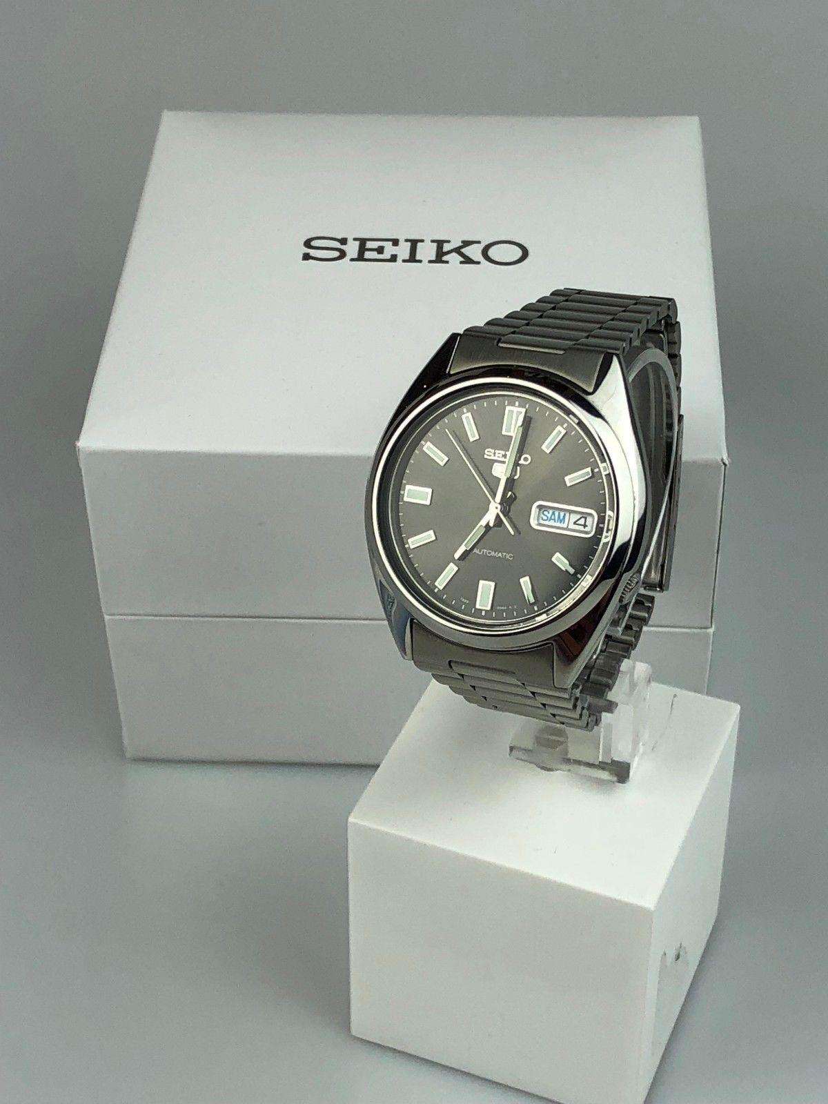 Seiko 5 Automatic Stainless Steel Black Dial Men’s Watch SNXS79K - WatchNation