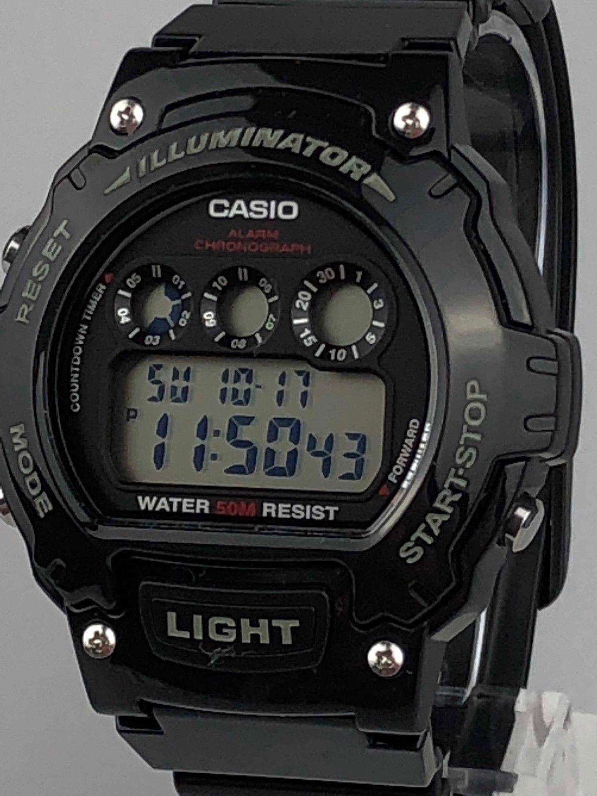 Casio Sport Alarm Chronograph Men's Watch W-214HC-1AVEF
