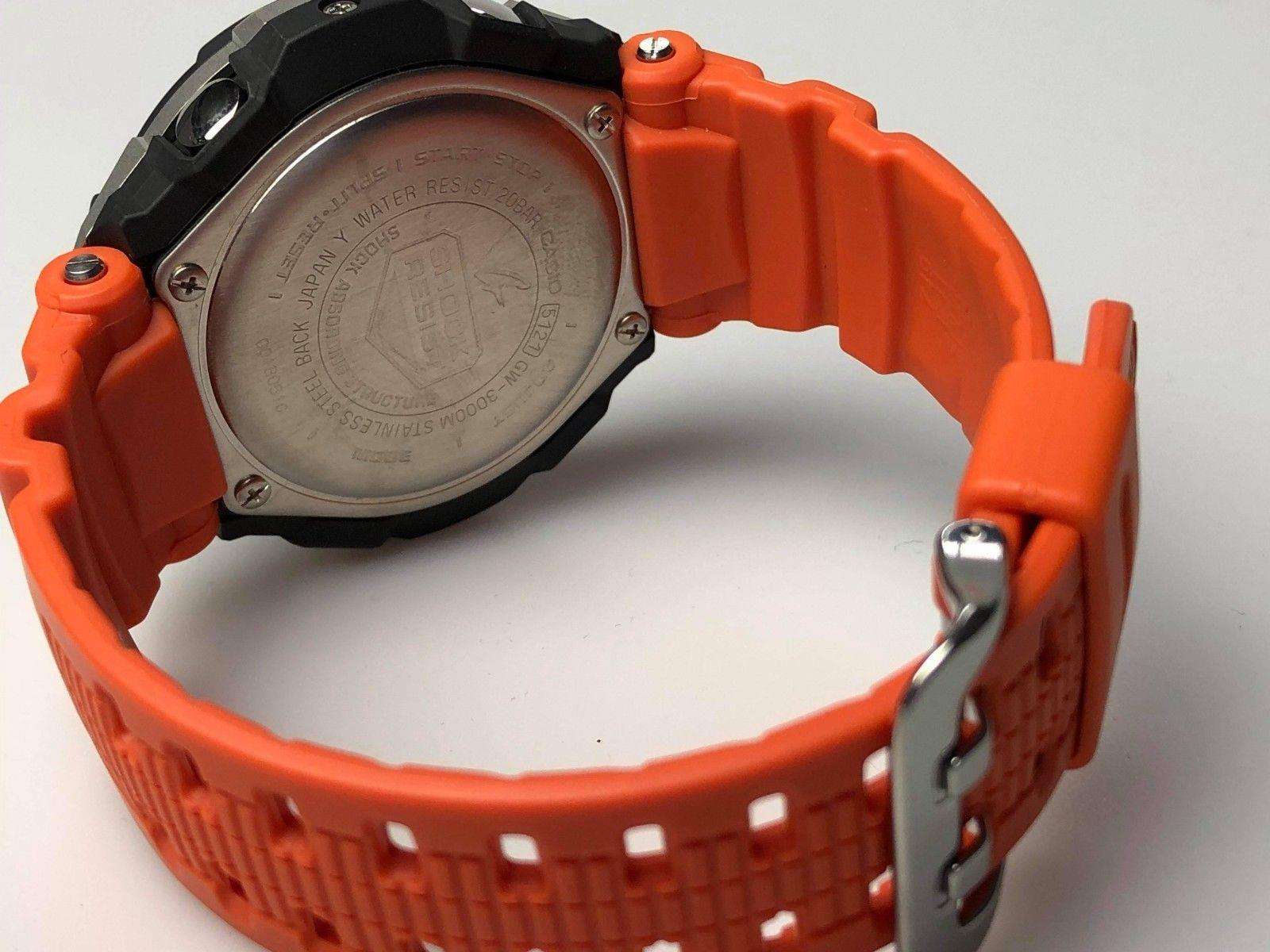 Casio G-Shock Master of G Gravitydefier Orange Strap Men’s Alarm Chronograph GW-3000M-4AER - WatchNation