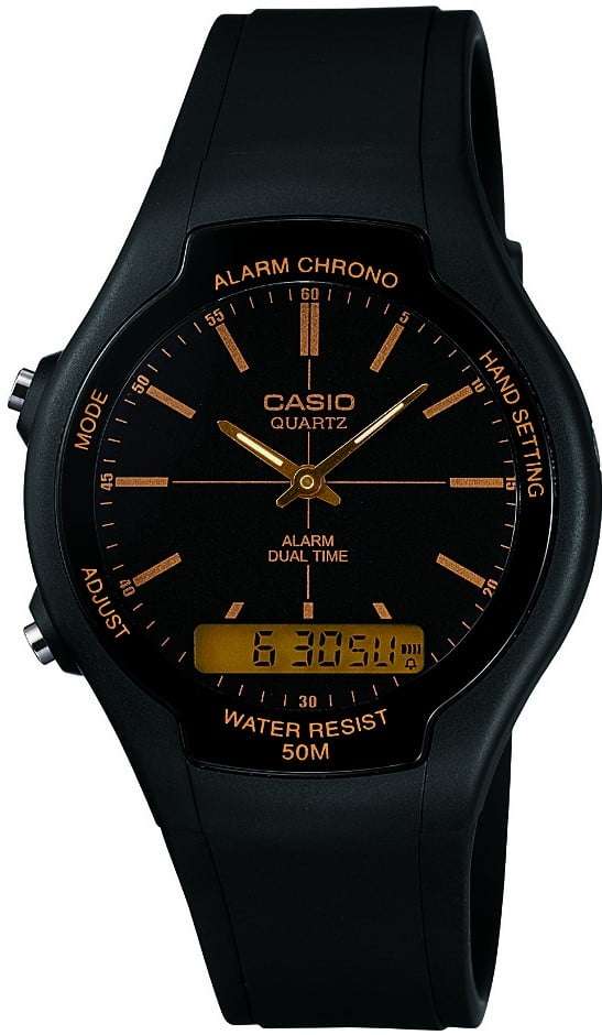 Casio Classic Collection Black Fabric Strap Unisex Chronograph - WatchNation