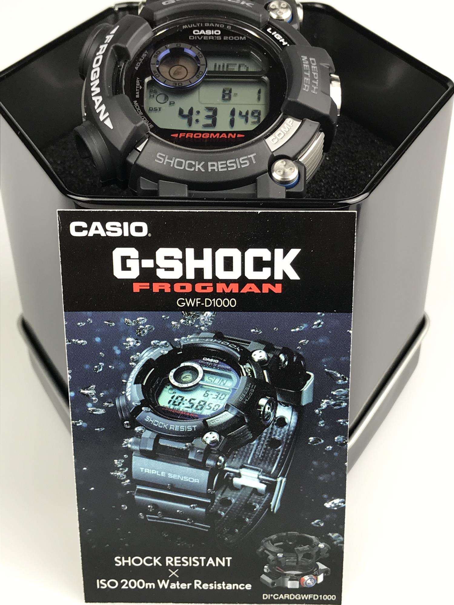 Casio G-Shock Master of G Frogman Herren Uhr GWF-D1000-1ER
