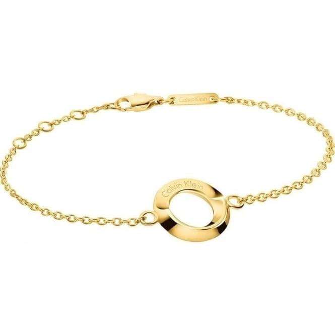 Calvin Klein Gold Toned Stainless Steel Beauty Ladies Bracelet KJ4NJB100100