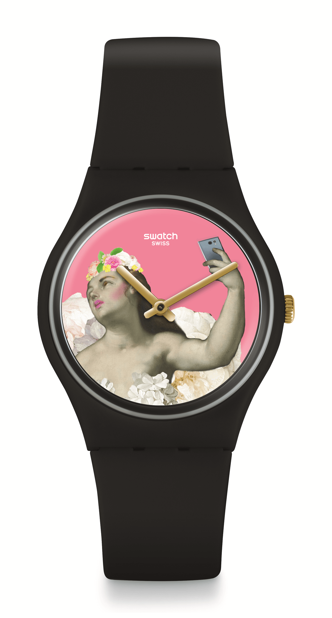 Swatch Pink und Versa Pink Zifferblatt Uhr GB310