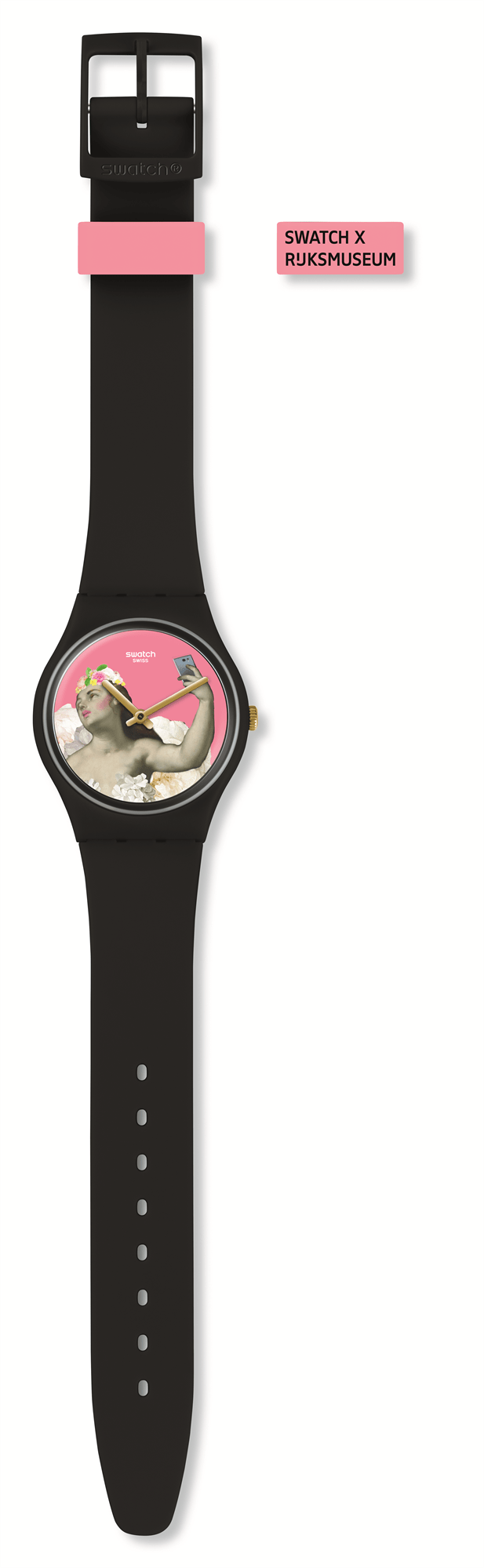 Swatch Pink und Versa Pink Zifferblatt Uhr GB310