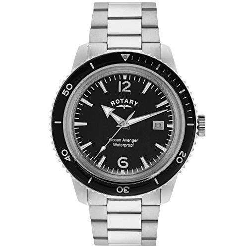 Rotary Ocean Avenger Silber Edelstahl Herren Uhr GB02694/04