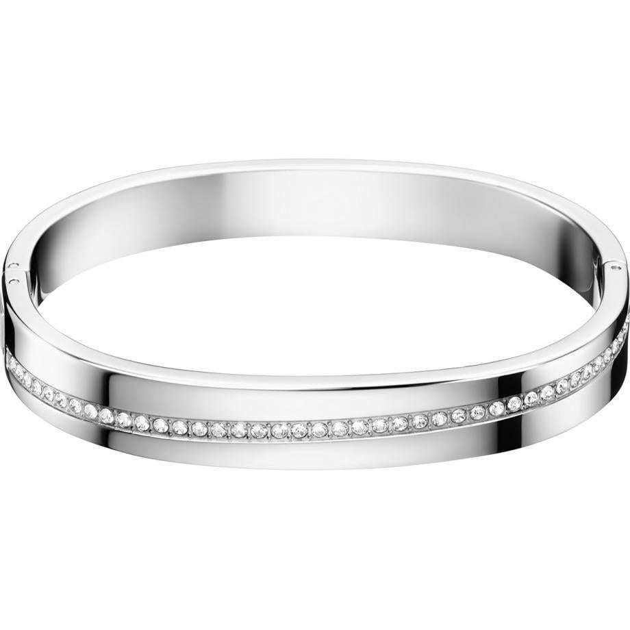 Calvin Klein silberner Edelstahl Diamant Damen Armspange KJ06MD04010M