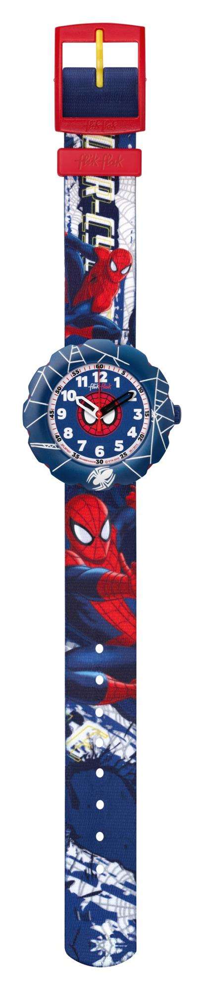 Flik Flak Spider-Cycle Kinder Jungen Spiderman Uhr FLSP001