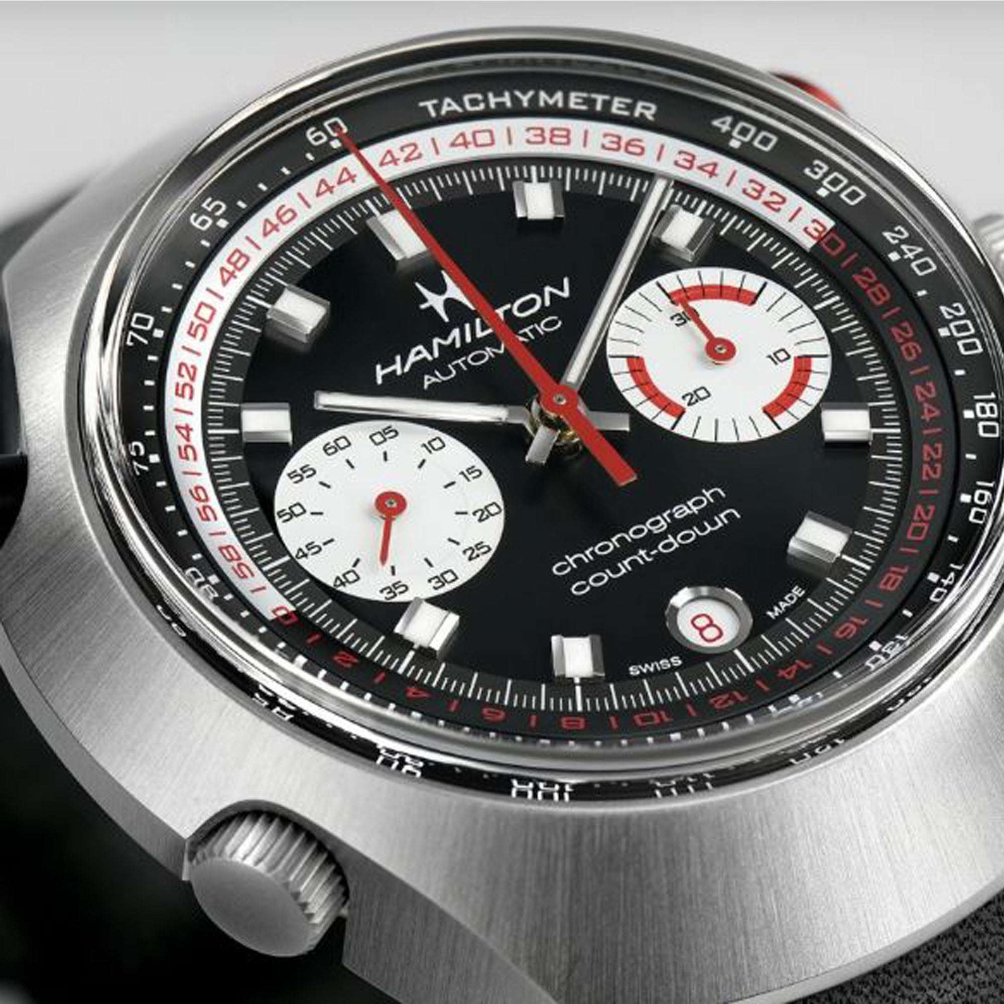 Hamilton American Classic 48mm Chrono-Matic 50 Limited Edition Schwarzes Zifferblatt Leder Herren Automatik Uhr H51616731