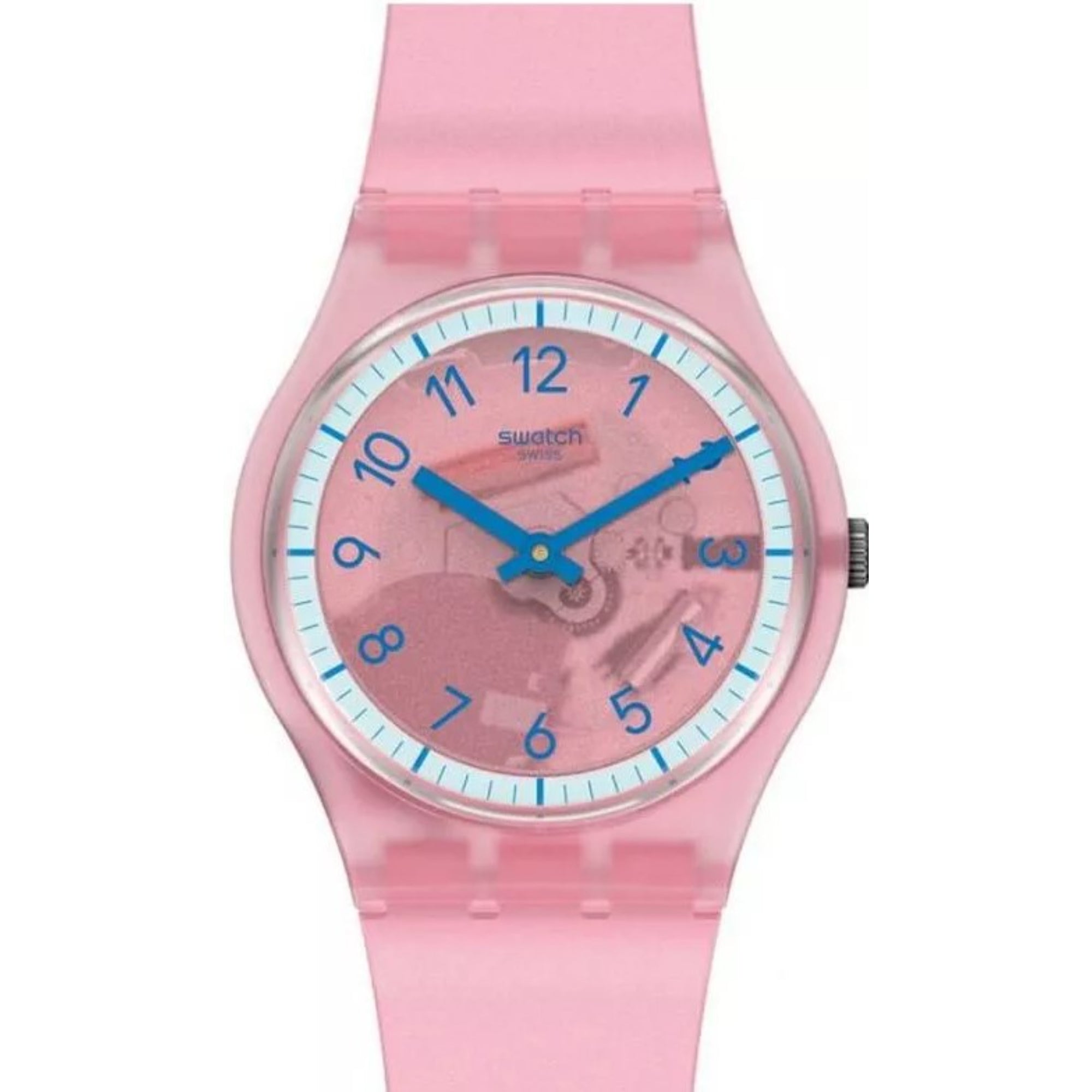 Swatch SwatchPAY! Pink Pay! Quarz Pinkes Zifferblatt Pinkes Silikonarmband Damen Uhr SVHP100-5300