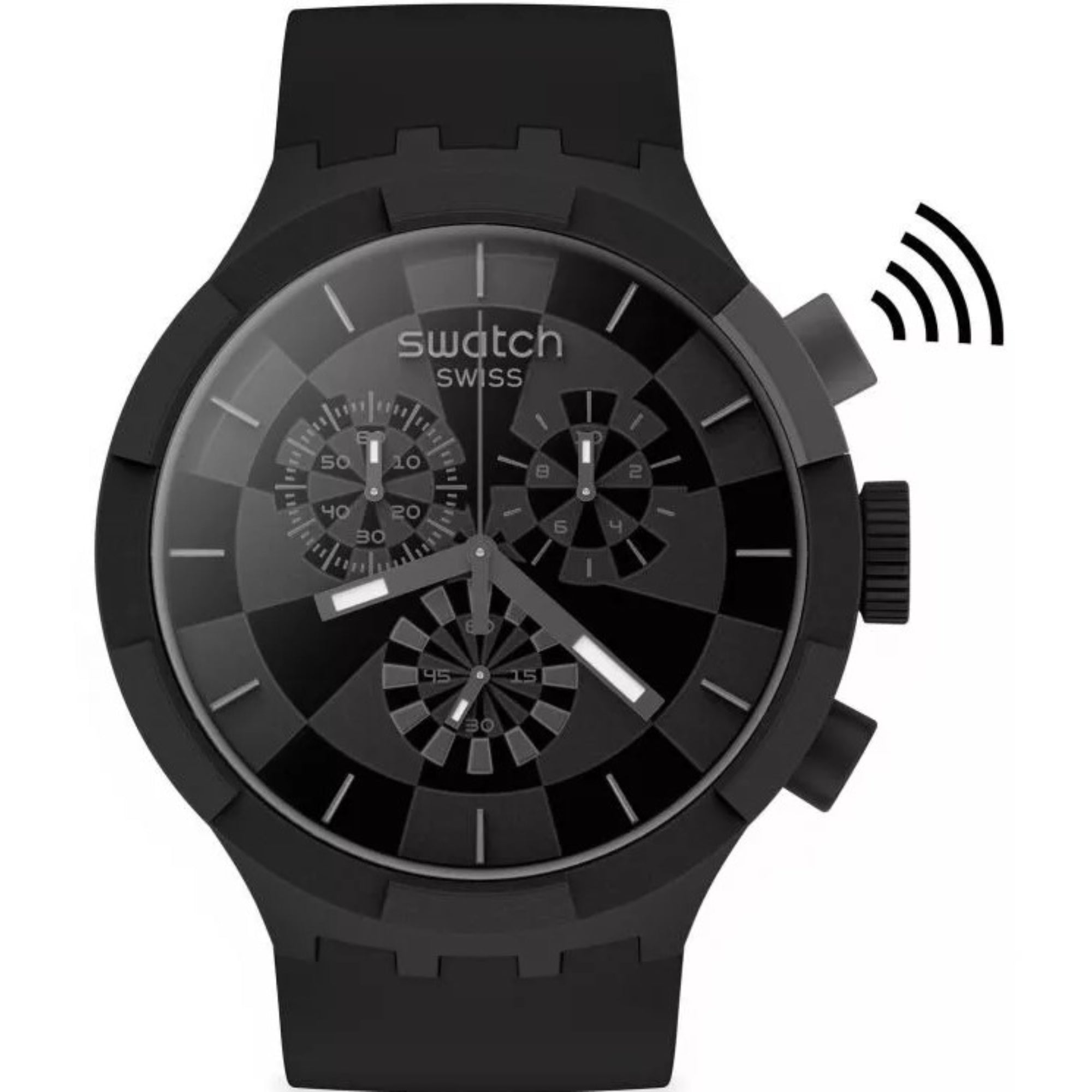 Swatch Swatchpay! Checkpoint Schwarz Pay! Quarz Silikon Uhr SB02B103-5300