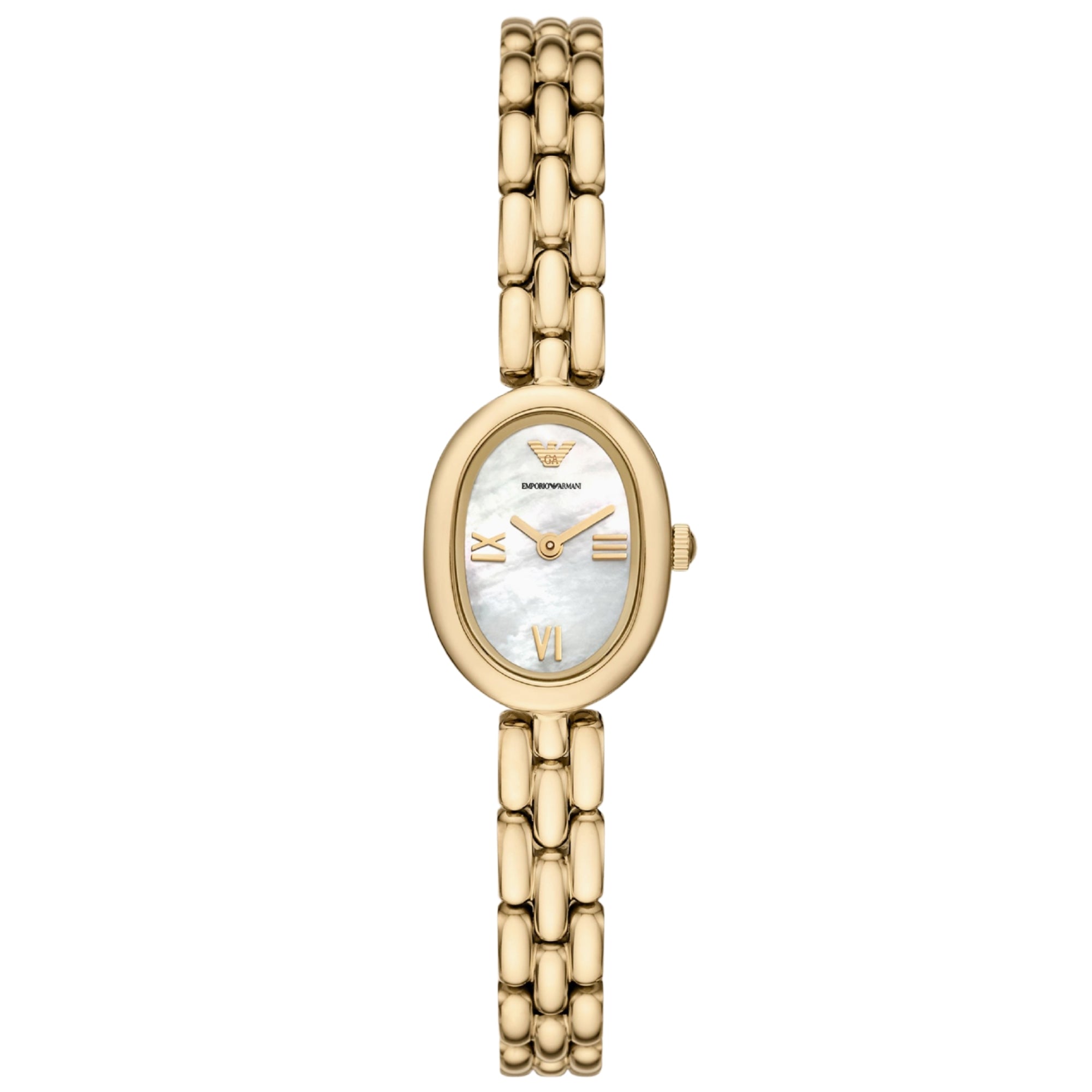 Emporio Armani Sinfonia 24mm weiße Zifferblatt Stahl Damen Quarz Uhr AR11721