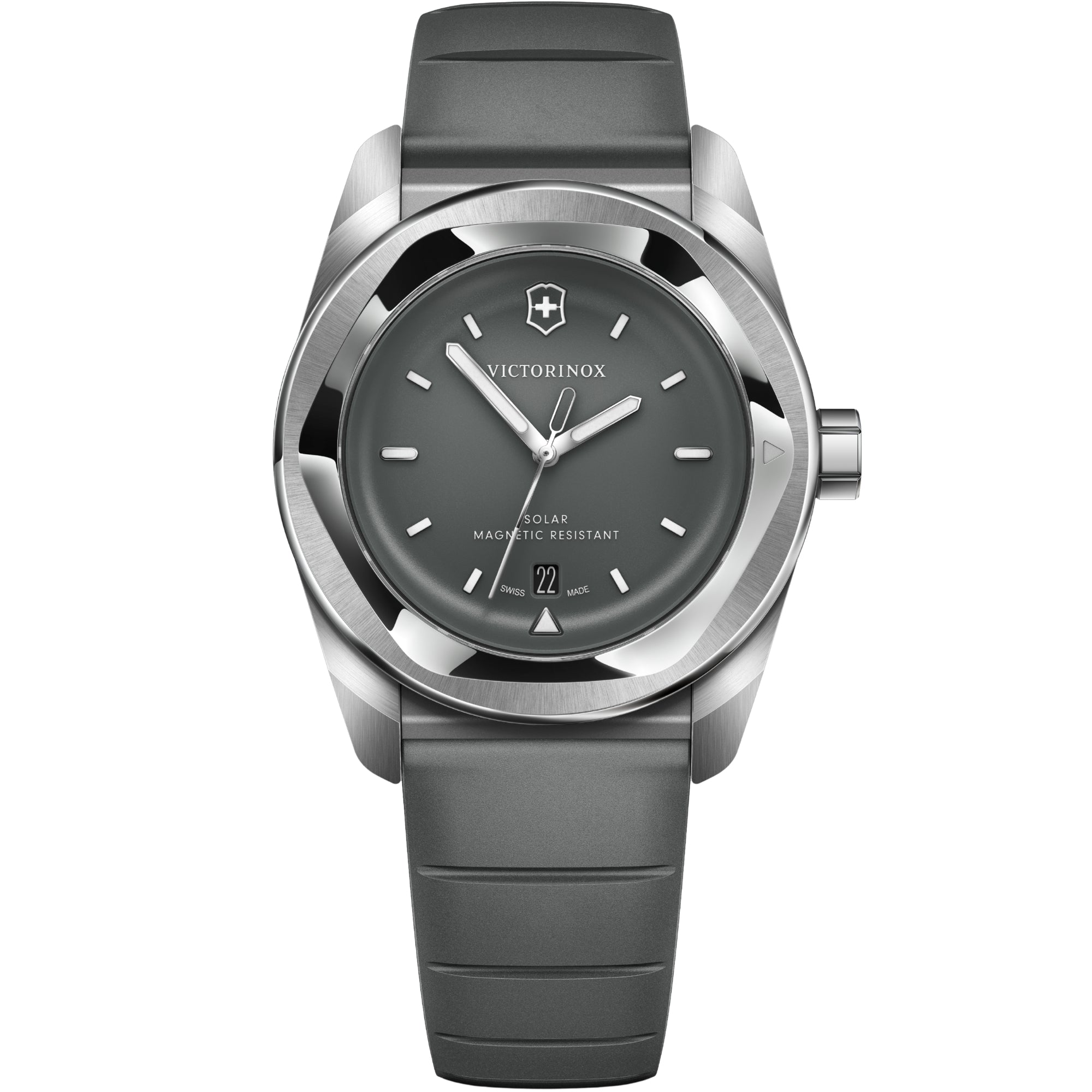 Victorinox Concept One 39mm Solar storm dial rubber quartz watch 242052 front view