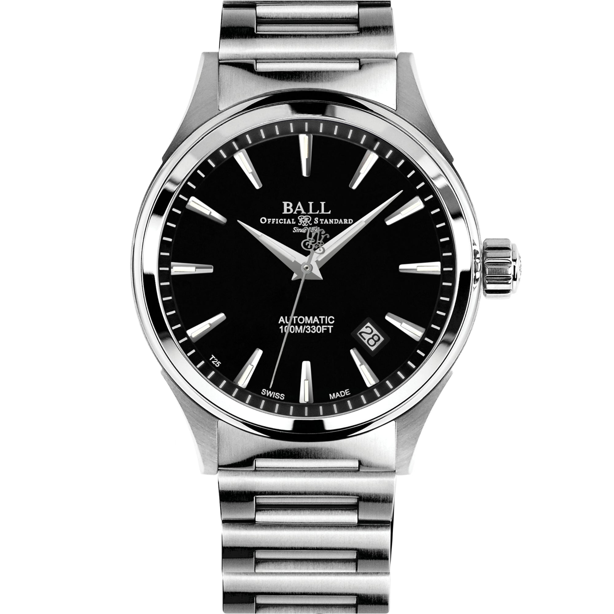 BALL Fireman Victory Schwarzes Zifferblatt Stahlarmband Herren Uhr NM2098C-S3J-BK