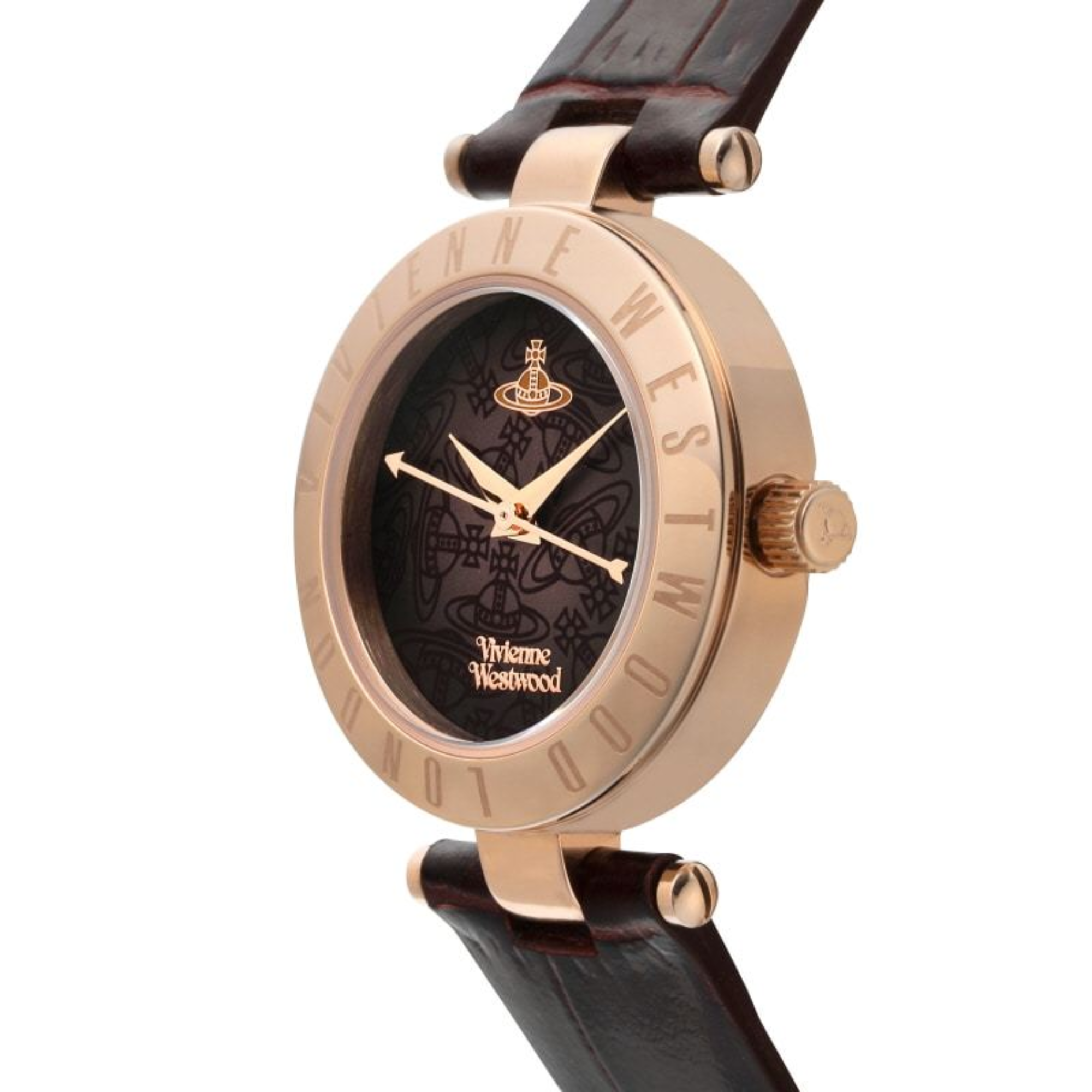 Vivienne Westwood Exclusive Westbourne II Quartz Brown Dial Leather Strap Women's Watch VV092BRBR