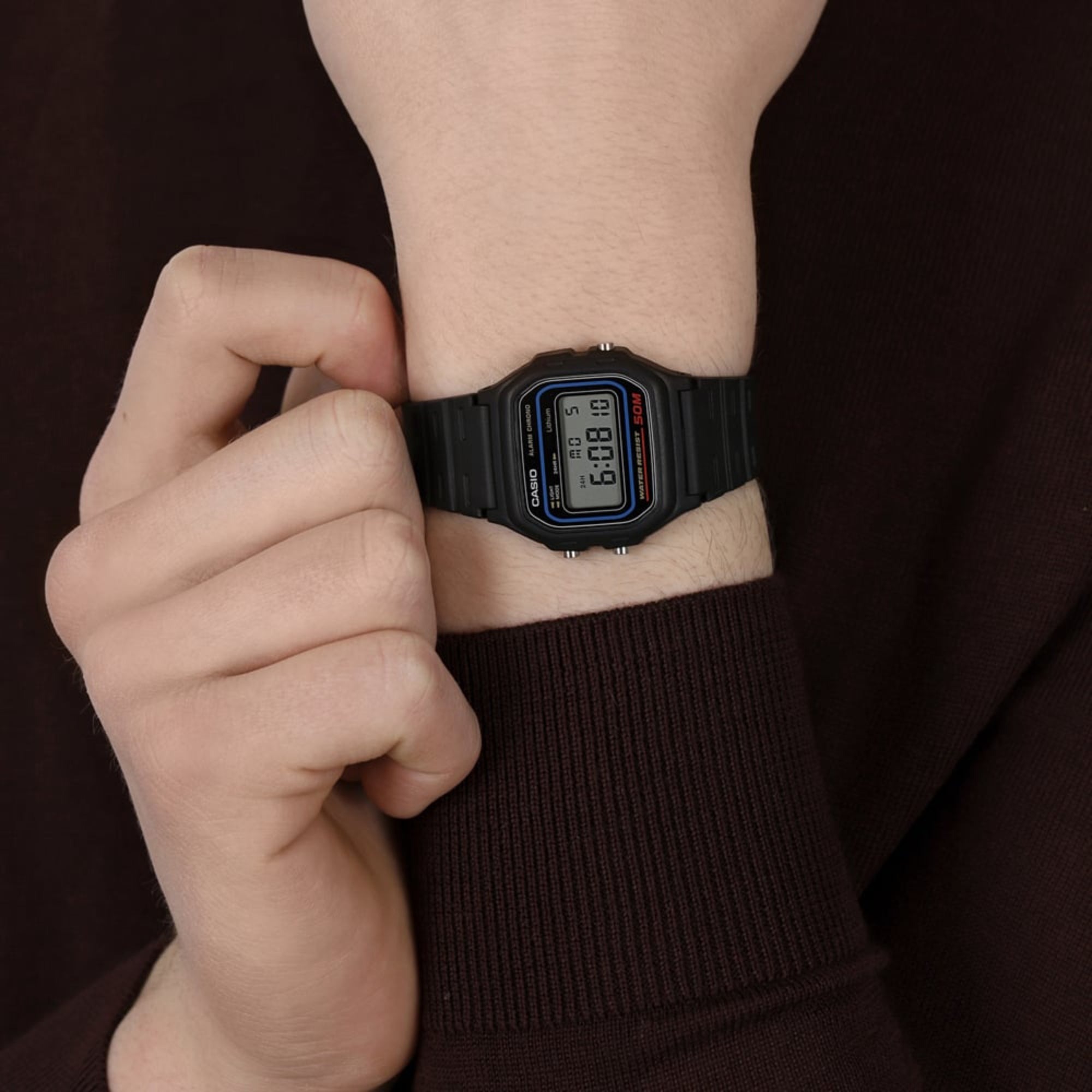 Casio Gent's Retro Alarm Chrono Digital Resin Strap Unisex Watch W-59-1VQES - WatchNation