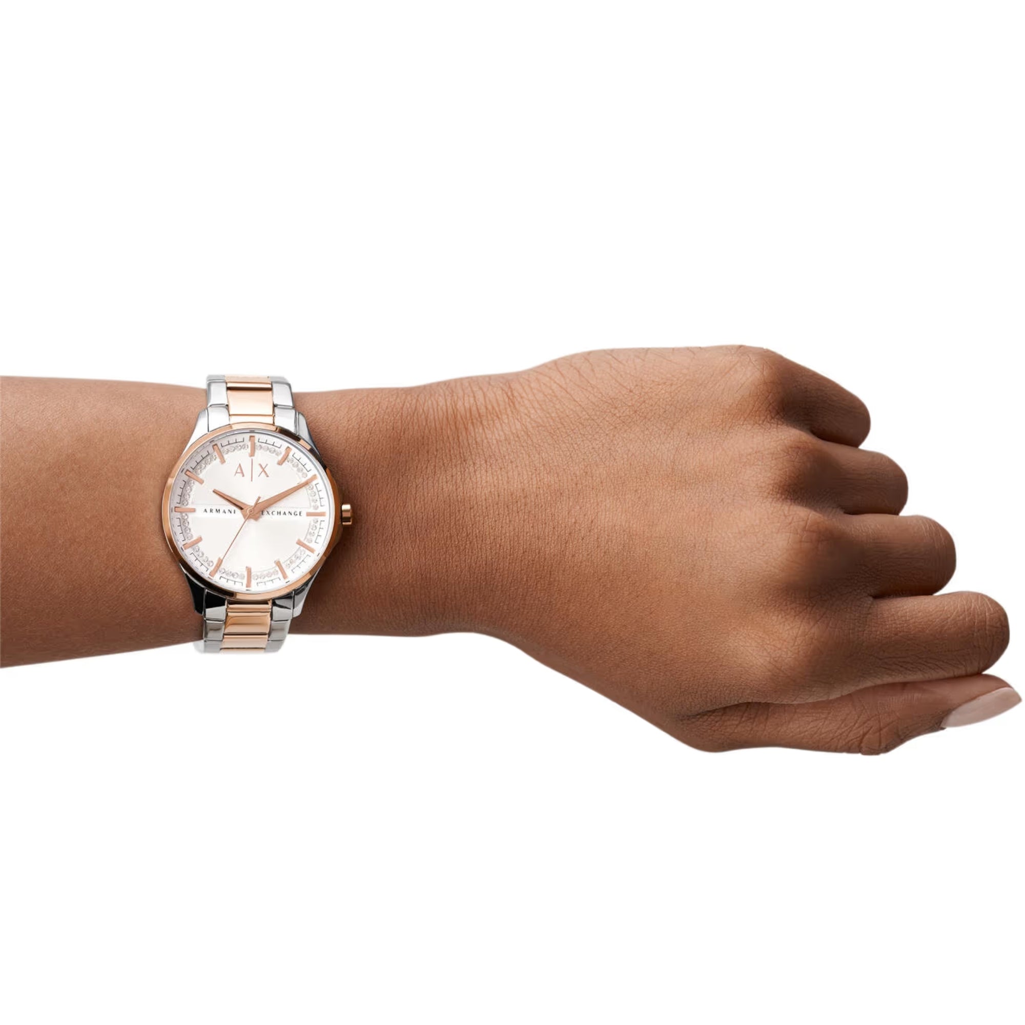 Armani Exchange Hampton 36mm Quadrante Argento Acciaio Orologio da Donna al Quarzo AX5258