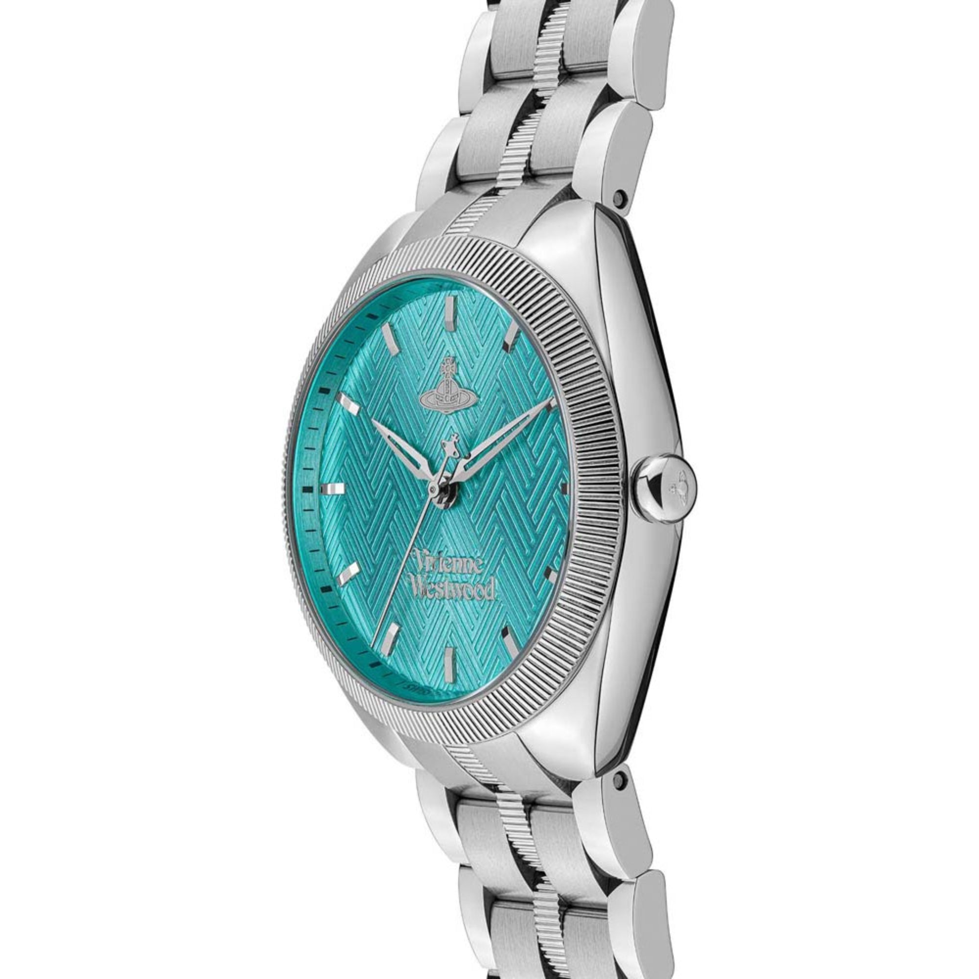 Vivienne Westwood The Mews Turquoise Dial Stainless Steel Bracelet Watch VV281TQSL