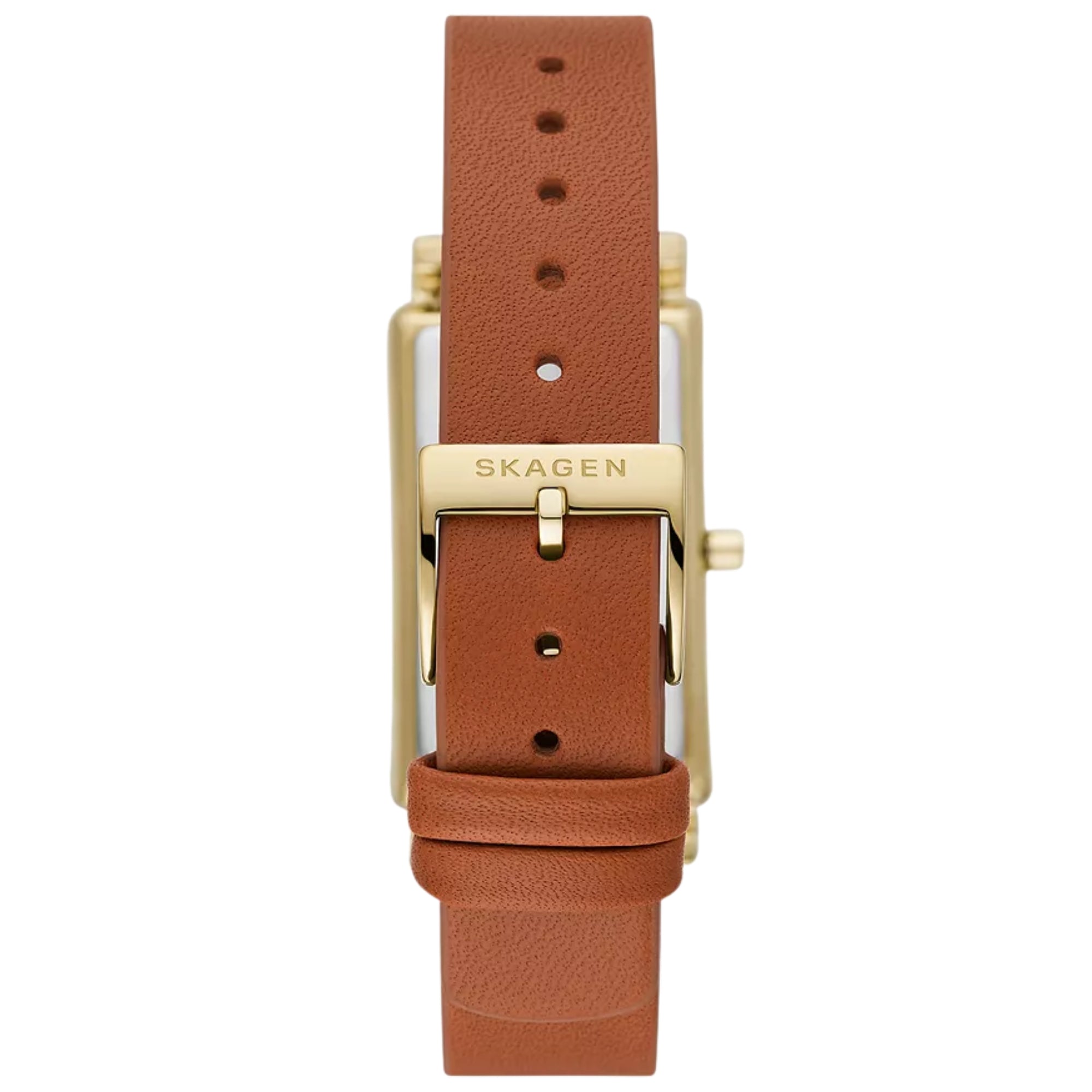 Skagen Hagen 22mm Weißes Zifferblatt Leder Damen Quarz Uhr SKW3097