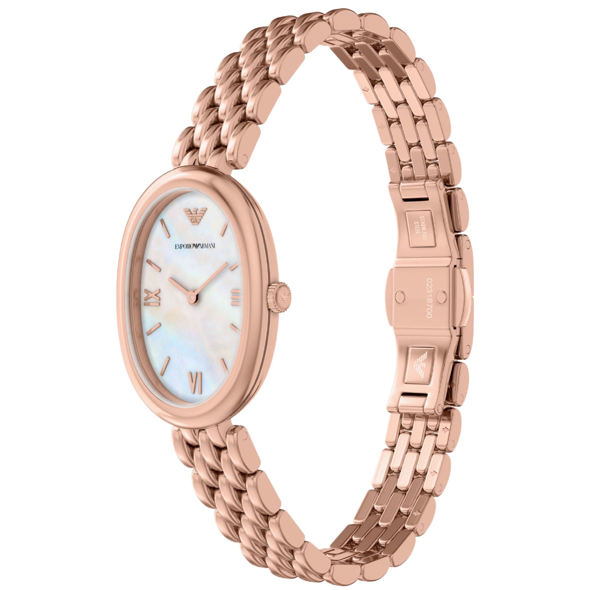 Emporio Armani Sinfonia 26mm White Mother of Pearl Dial Steel Ladies Quartz Watch AR11775