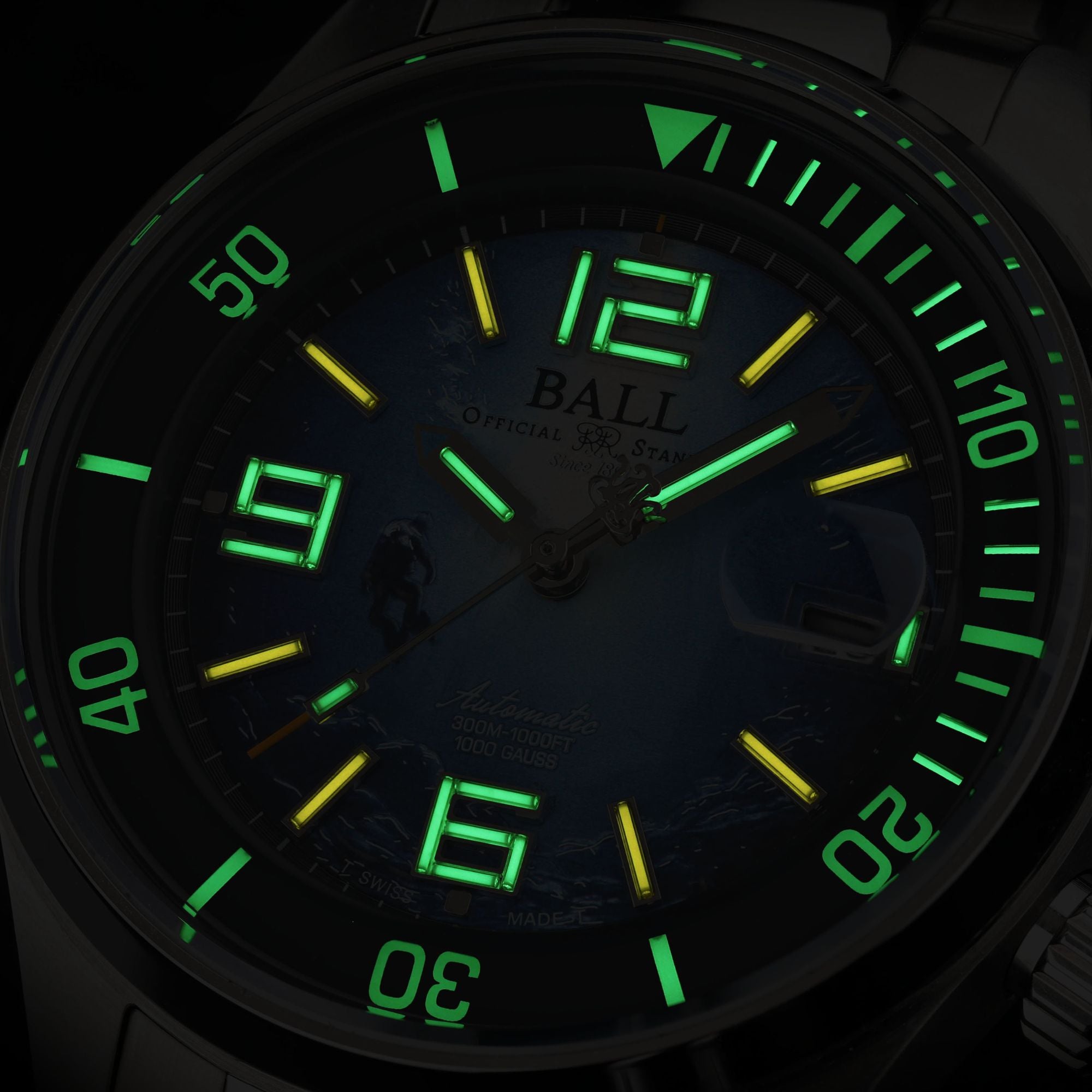BALL Engineer Master II Diver Blaues Zifferblatt Stahlarmband Herren Taucheruhr DM2280A-S8-BE
