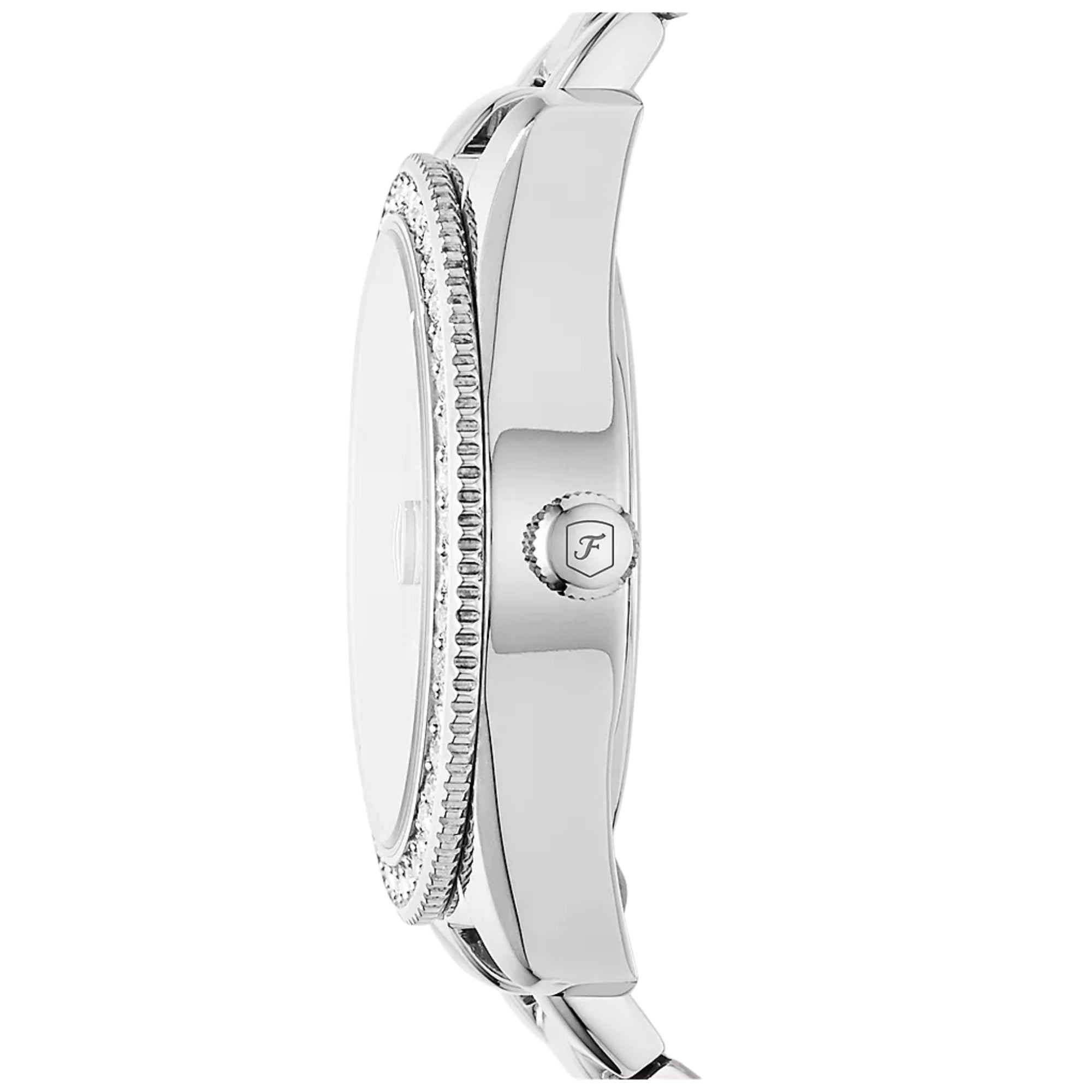 Fossil Scarlette 32mm Silver Dial Steel Ladies Quartz Watch ES4317
