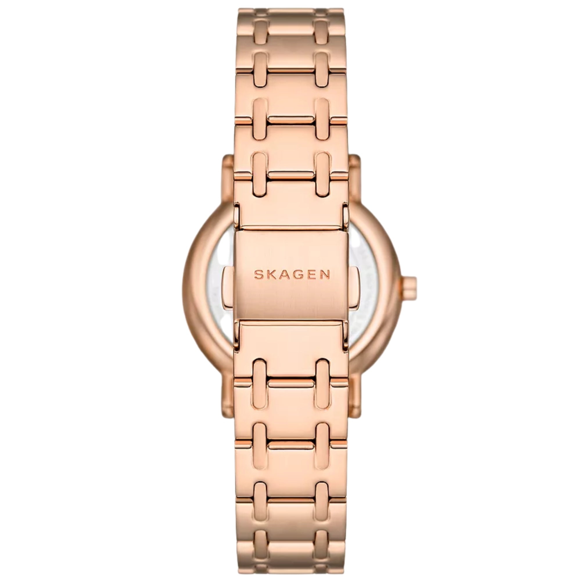 Skagen Signatur Lille 30mm Rose Gold Dial Steel Ladies Quartz Watch SKW3125
