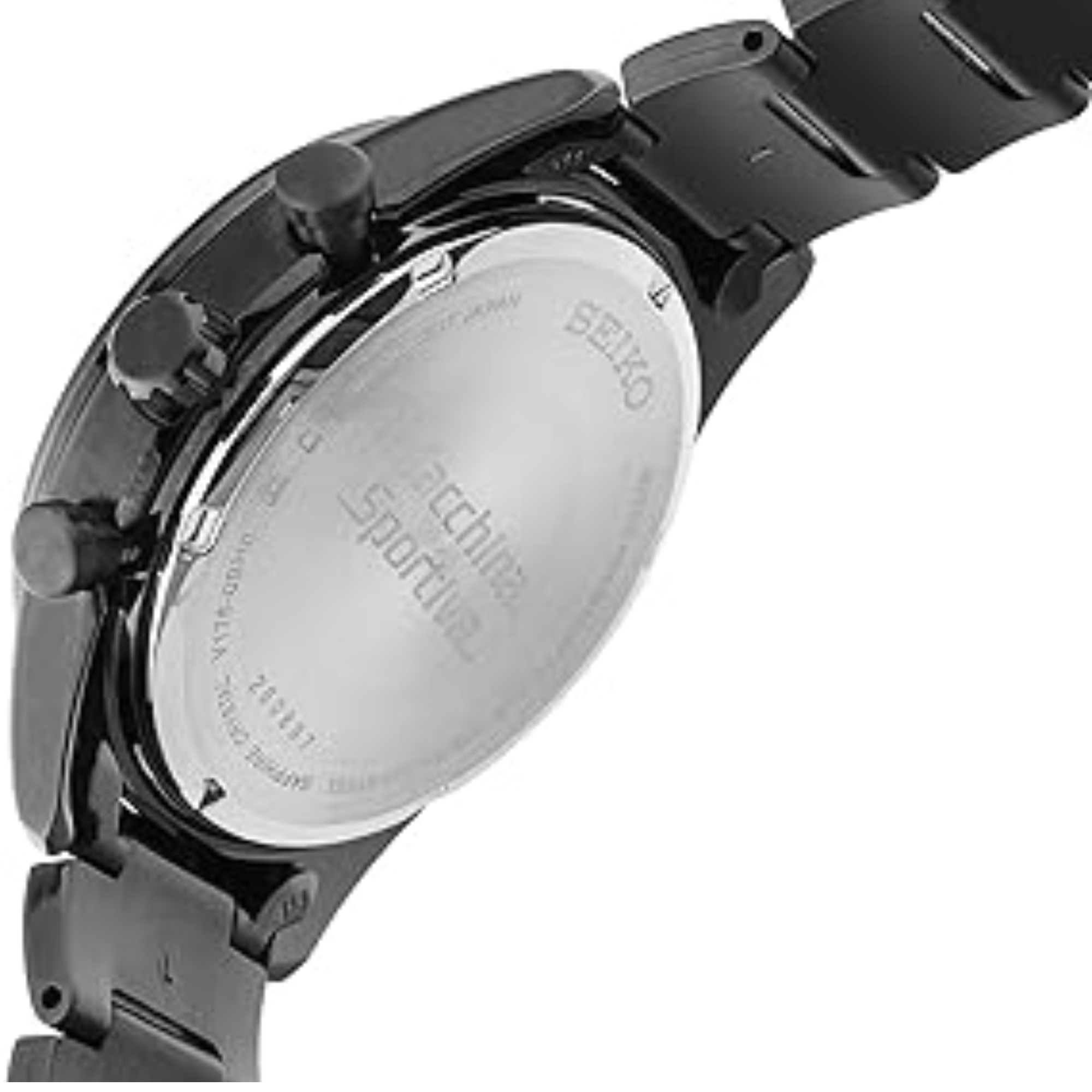 Seiko Conceptual 41,6 mm Solar Chronograph Schwarzes Zifferblatt Stahl Herren Quarz Uhr SSC773P1