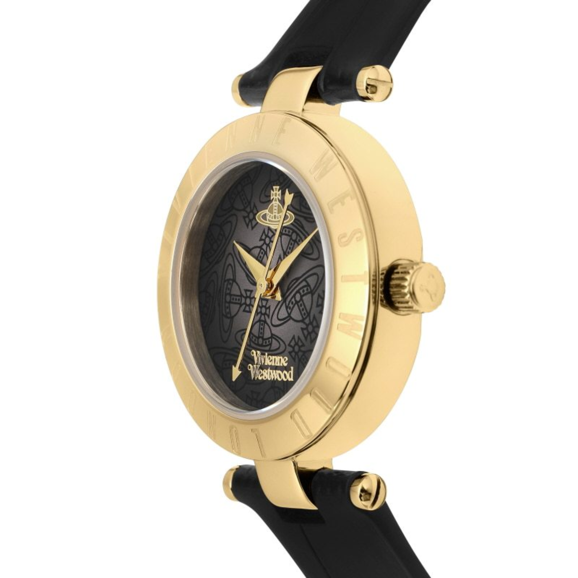 Vivienne Westwood Exclusive Westbourne II Quartz Black Dial Leather Strap Women's Watch VV092BKBK
