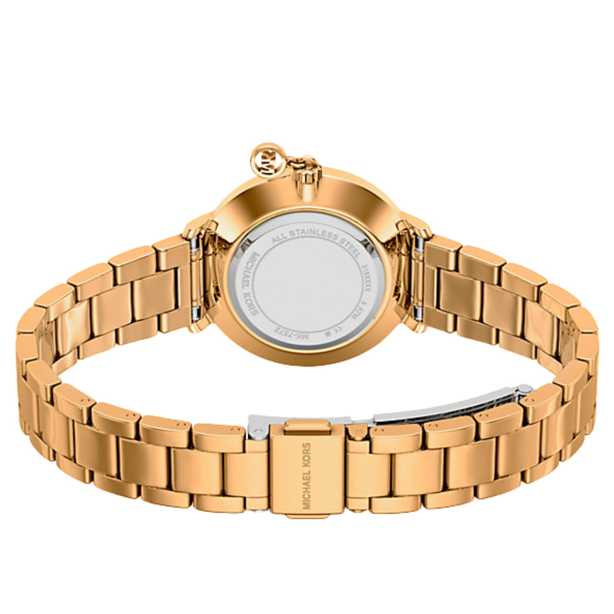 Michael Kors Pyper 32mm Gold Dial Steel Ladies Quartz Watch MK7572