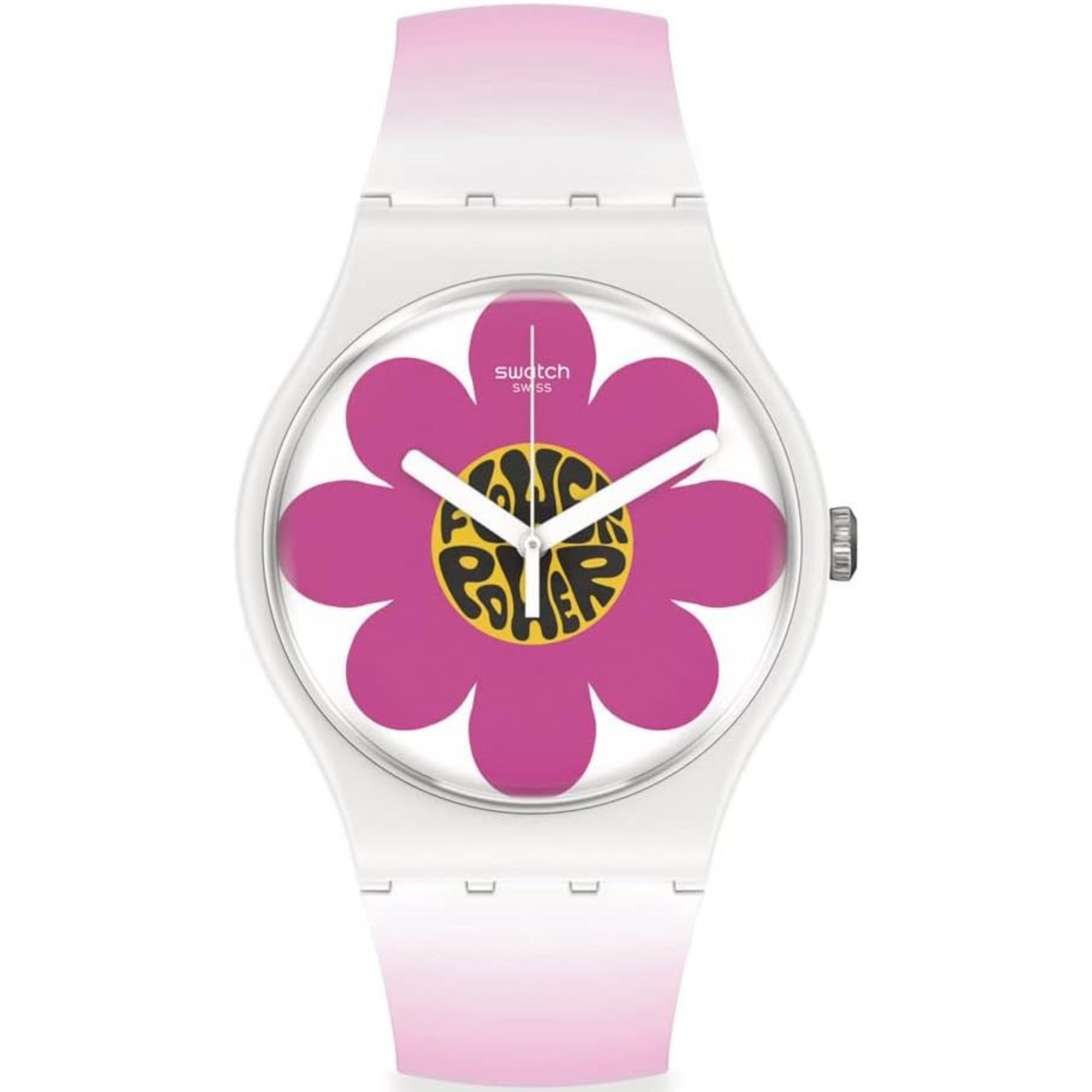 Swatch New Gent Bioceramic Flower Hour Quartz Multi-Coloured Dial Silicone Watch SO32M104