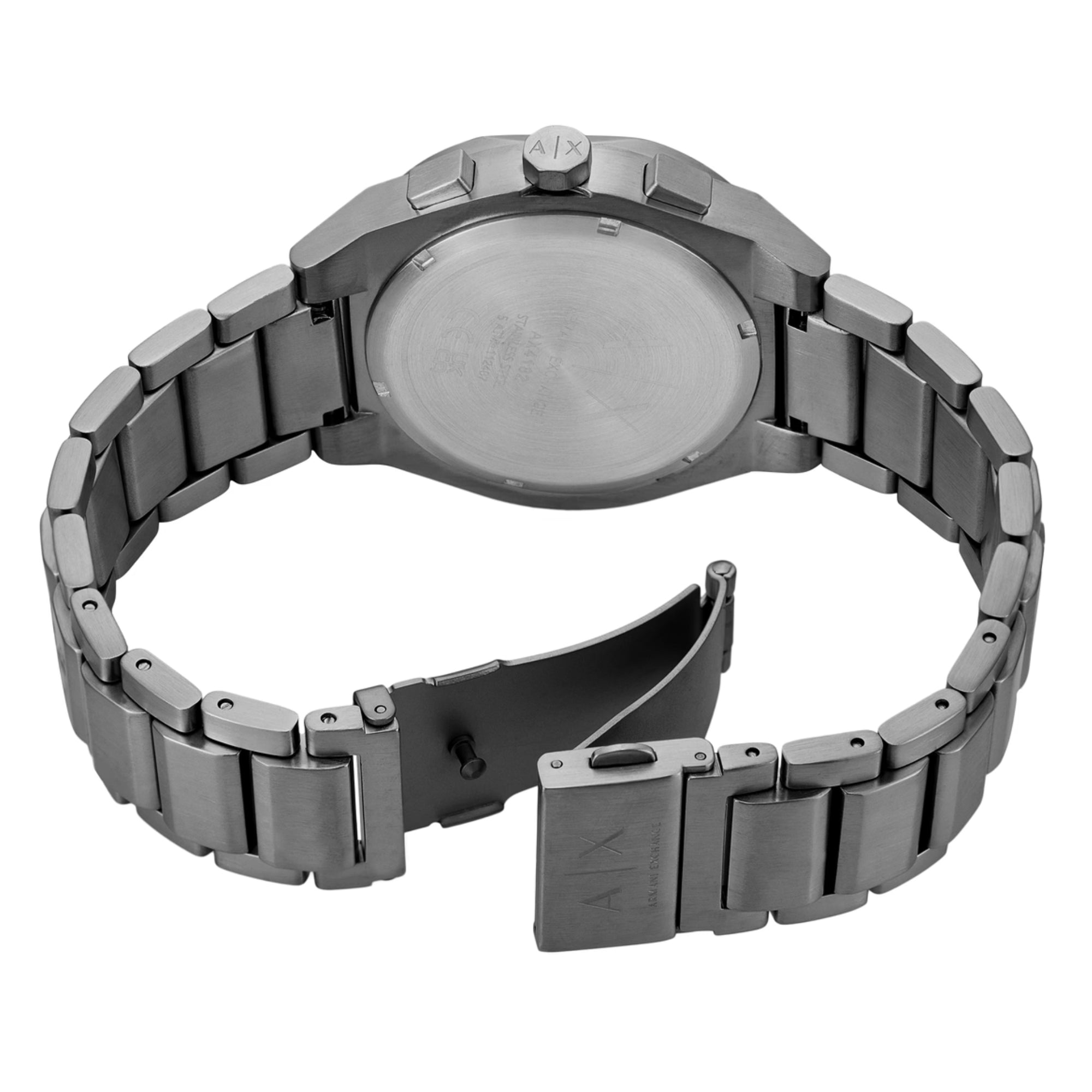 Armani Exchange Sync 42mm Chronograph Blaues Zifferblatt Stahl Herren Quarz Uhr AX4182