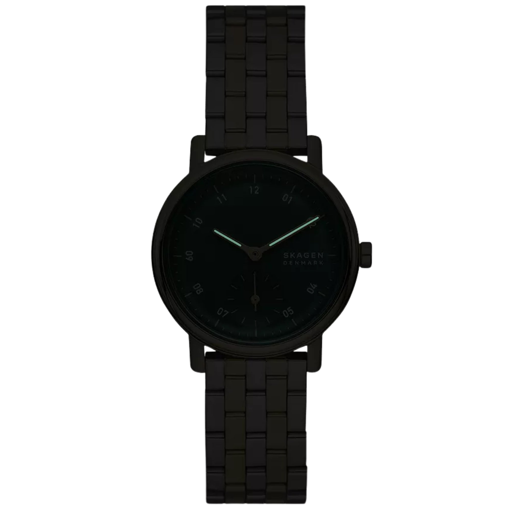 Skagen Kuppel Lille 32mm Sub-Second Grünes Zifferblatt Stahl Damen Quarz Uhr SKW3122