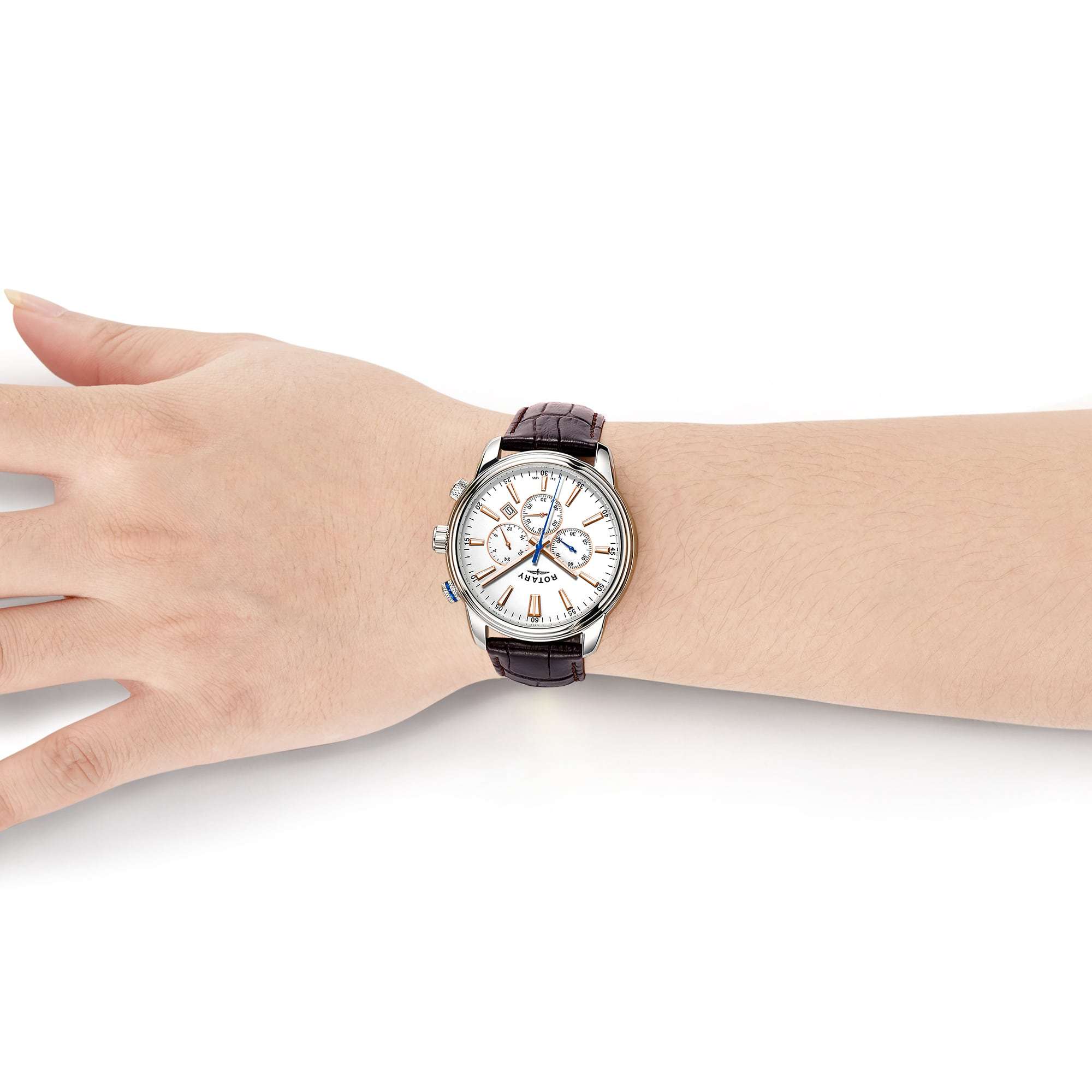 Rotary Monaco Stainless Steel Brown Men’s Chronograph Watch - WatchNation