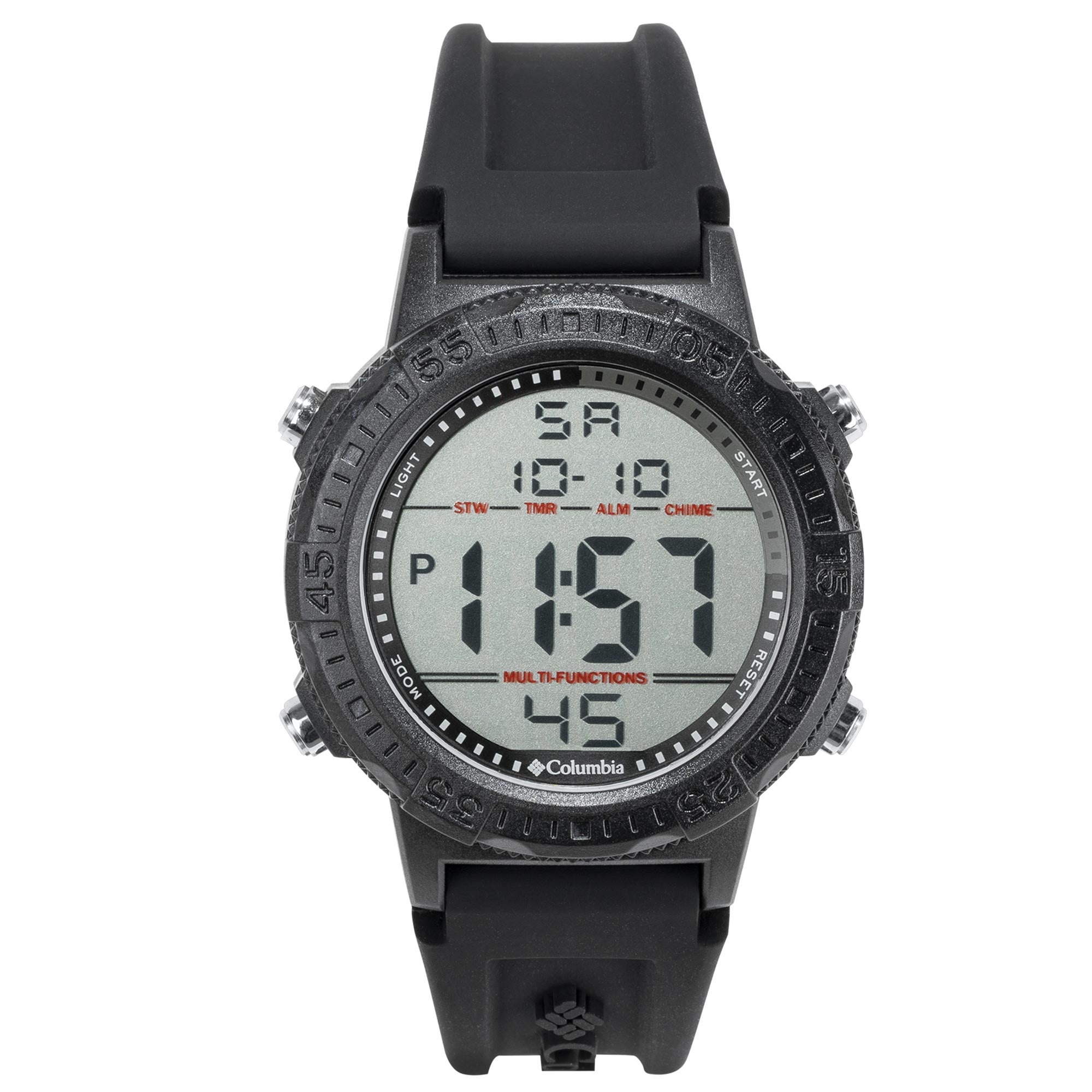 Columbia Exklusive Peak Patrol Quarz Digital Zifferblatt Schwarzes Silikonarmband Uhr CSS14-001