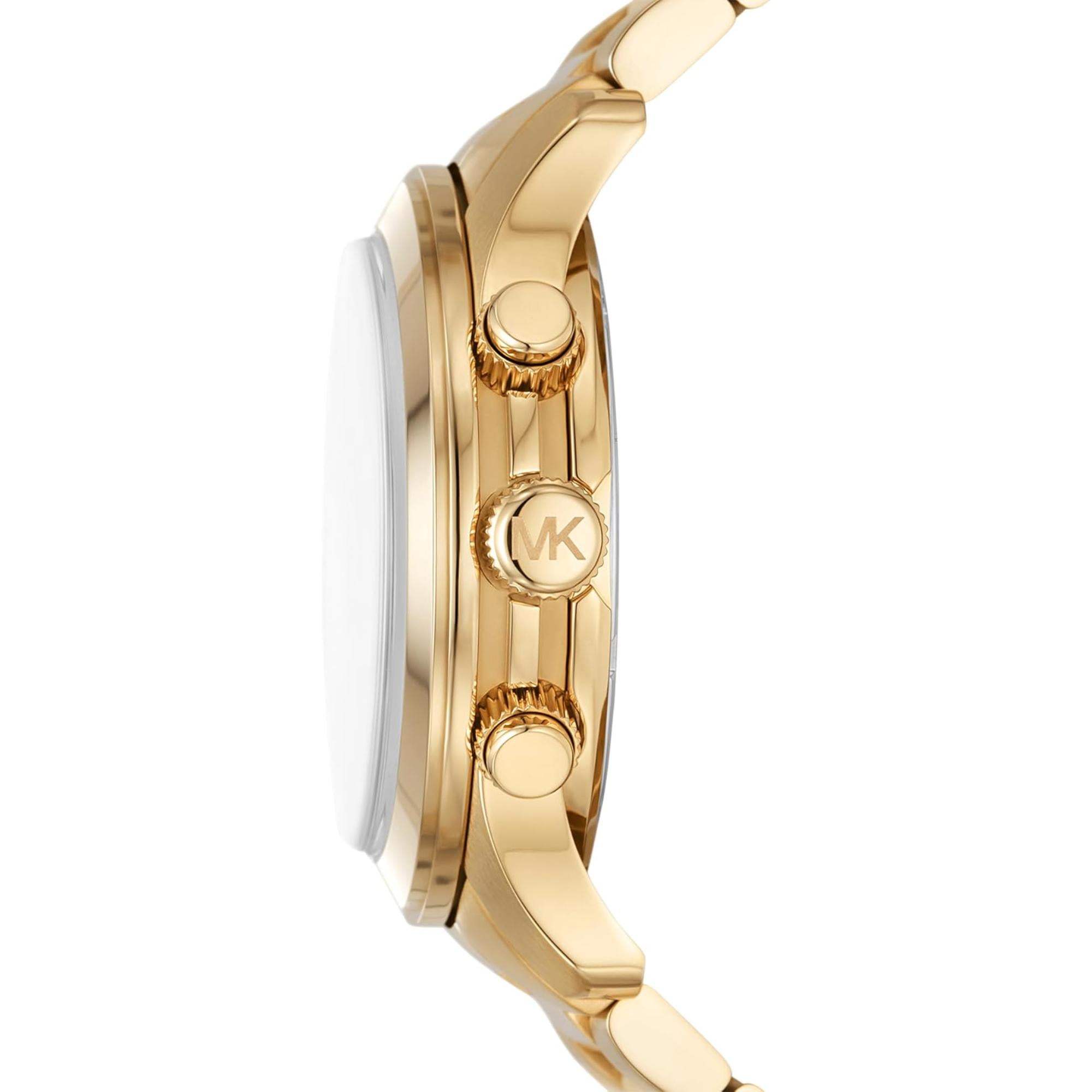 Michael Kors Runway Chronograph Gold Dial Steel Strap Men’s Watch MK9074