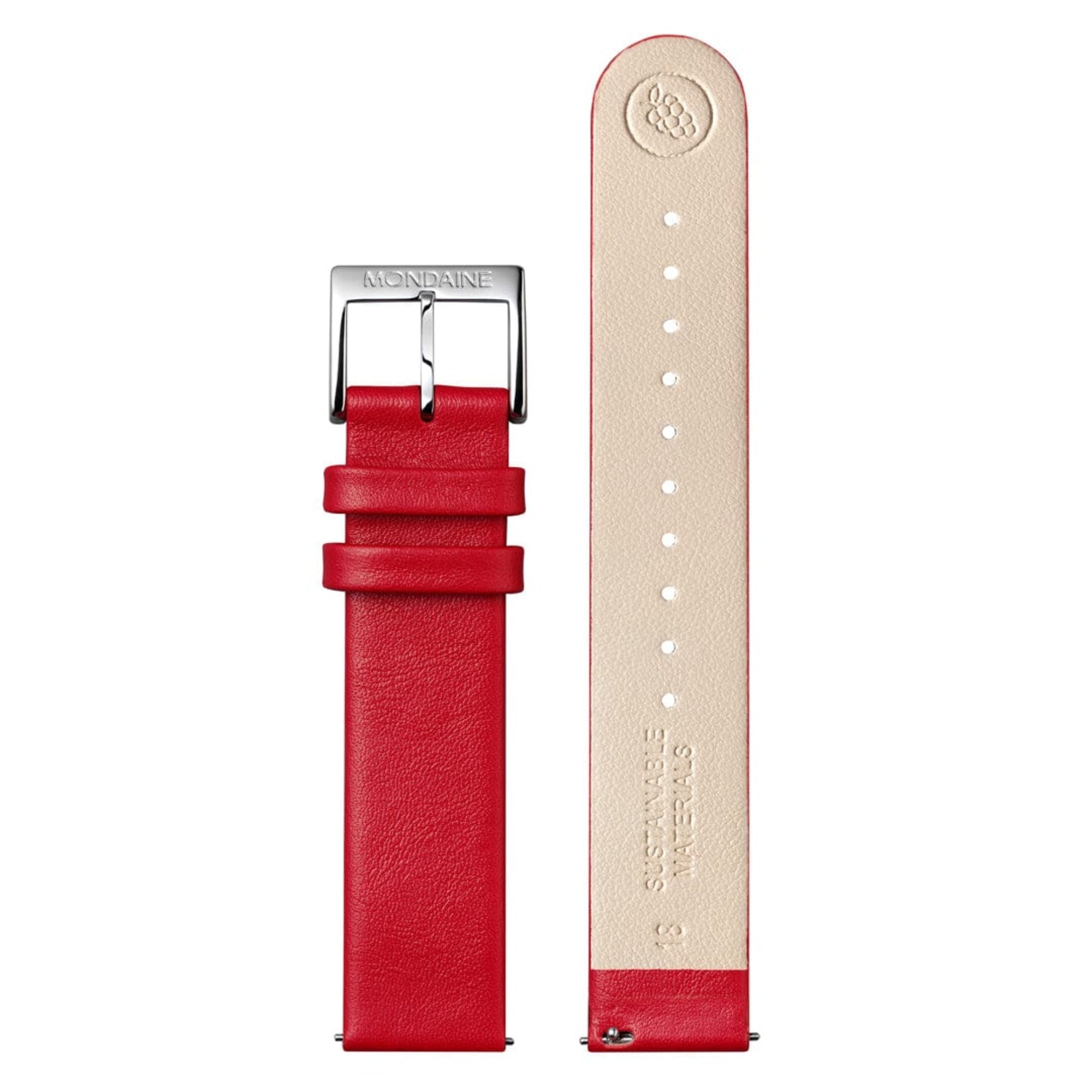 Mondaine Evo2 35mm White Dial Leather Quartz Watch MSE.35110.LCV
