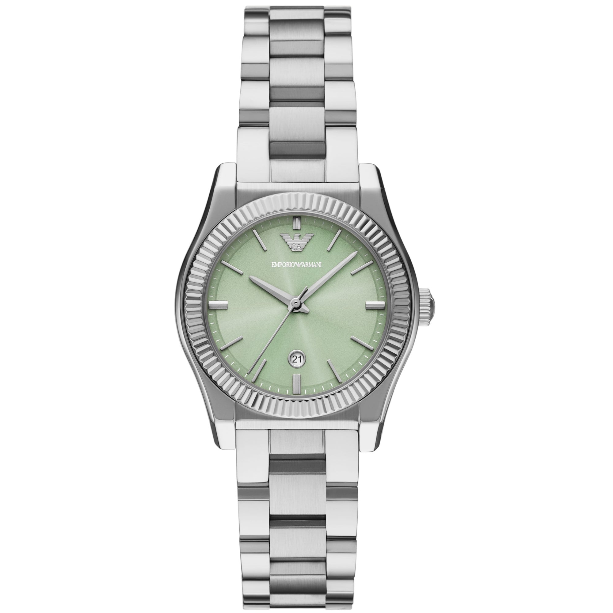 Emporio Armani Federica 32mm Grünes Zifferblatt Stahl Damen Quarz Uhr AR11656