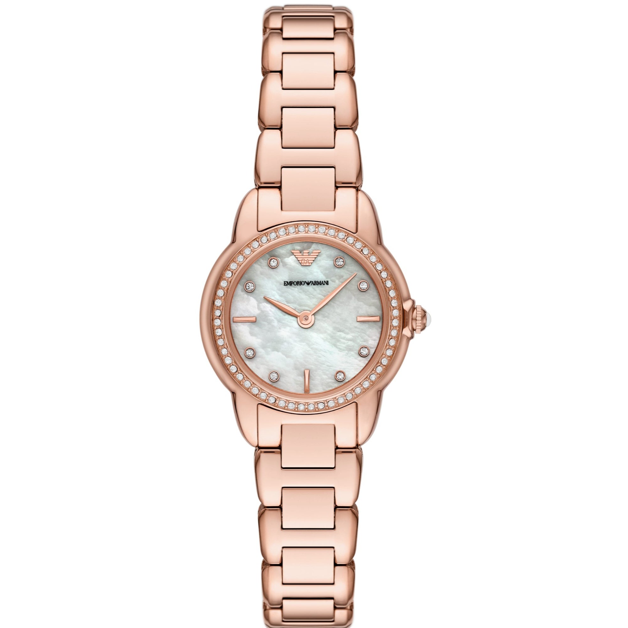 Emporio Armani Mia 26mm Perlmutt Zifferblatt Stahl Damen Quarz Uhr AR11671