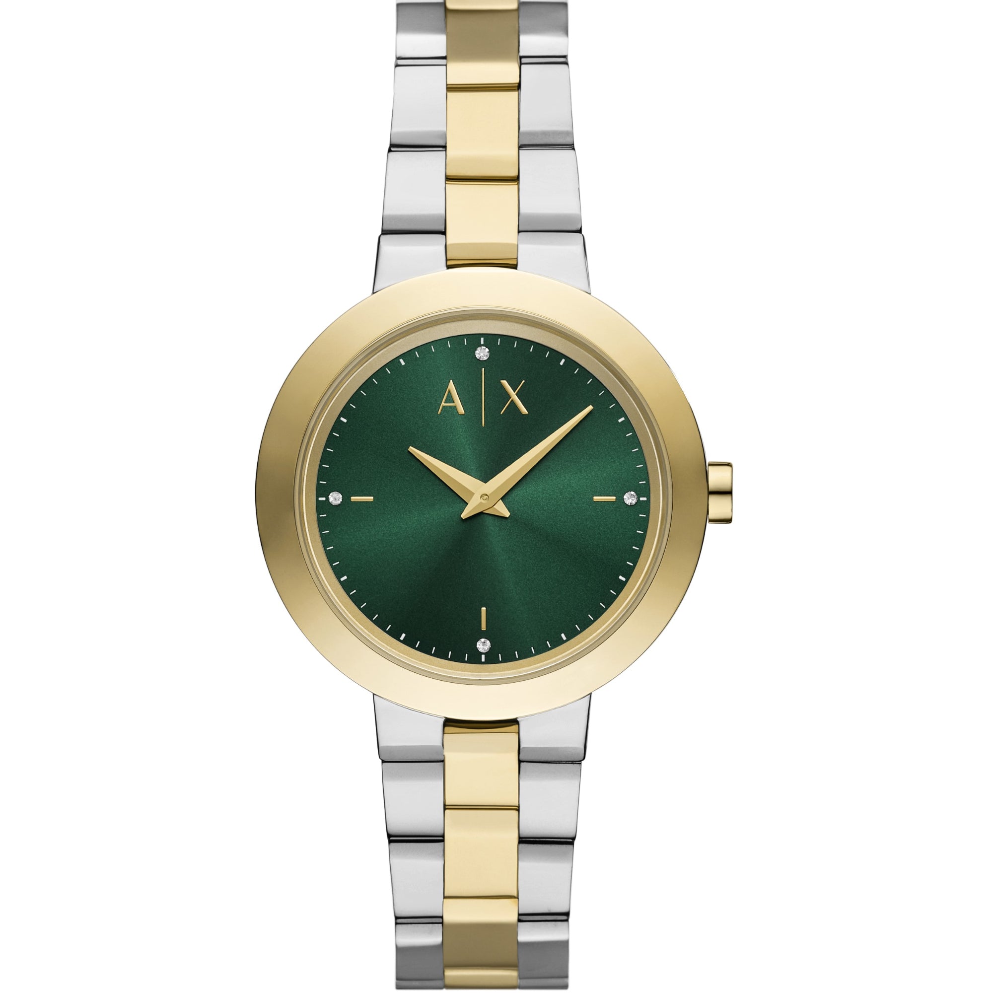 Armani Exchange Jackie 36mm Green Dial Steel Ladies Quartz Watch AX5176