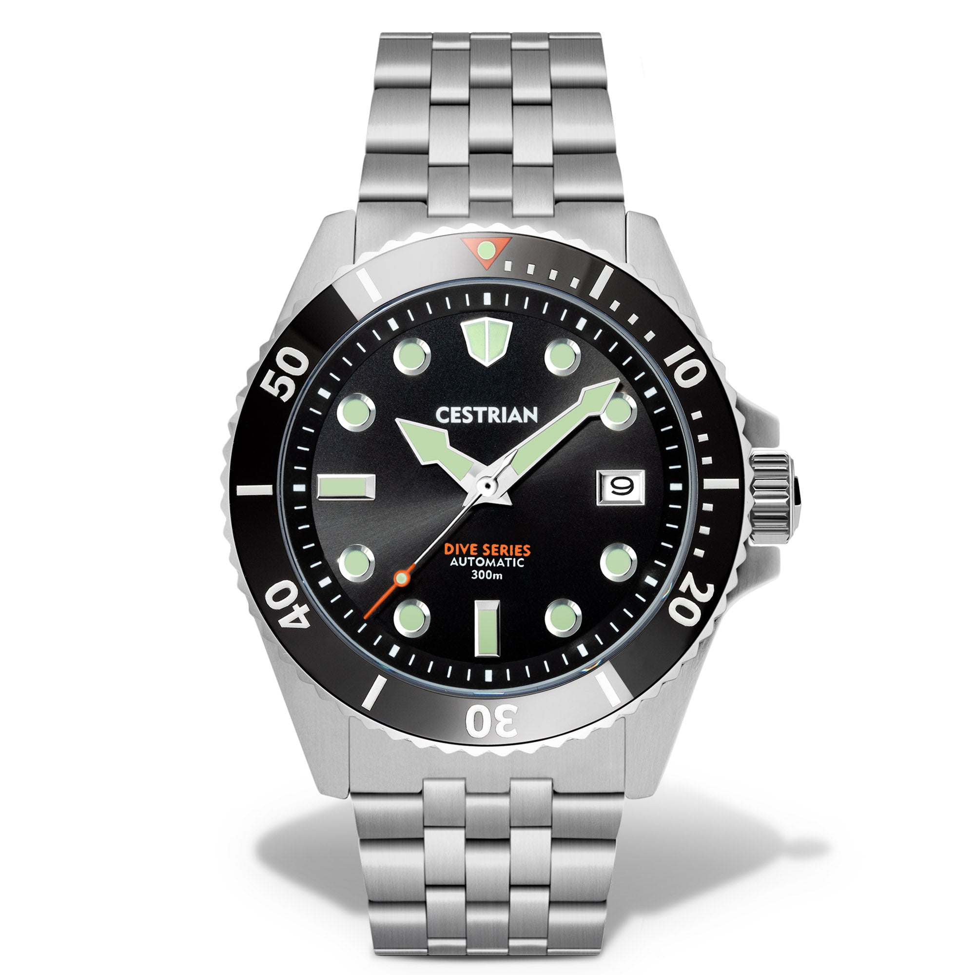 Cestrian Dive Series V2 Mitternachtsgrau Zifferblatt Schwarze Keramik Lünette Edelstahlarmband Automatik Herren Uhr CD911B0771