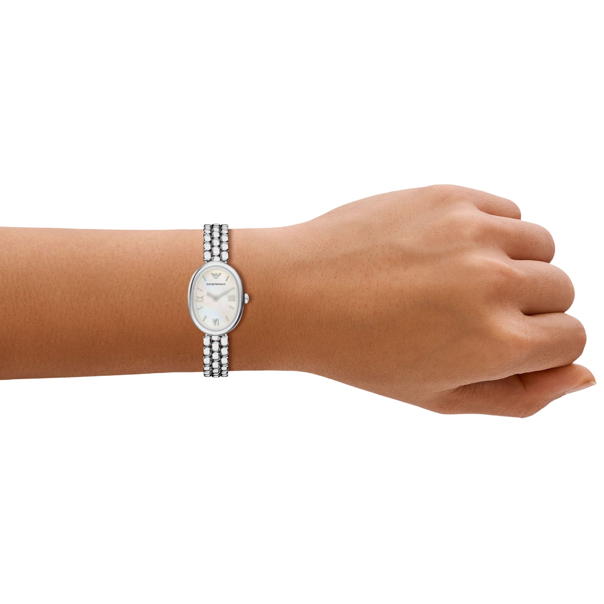 Emporio Armani Sinfonia 28mm White Dial Steel Ladies Quartz Watch AR11776