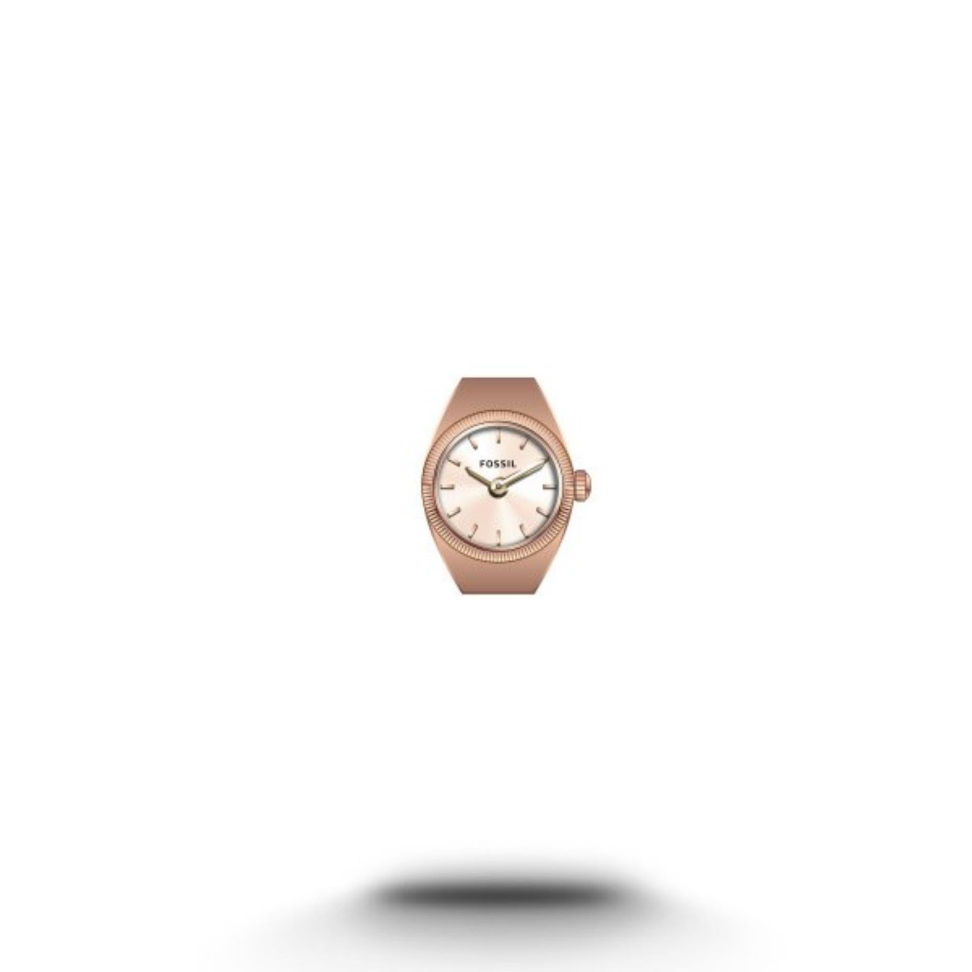 Fossil Watch Ring Rose Gold-Tone Dial Women's Watch ES5247