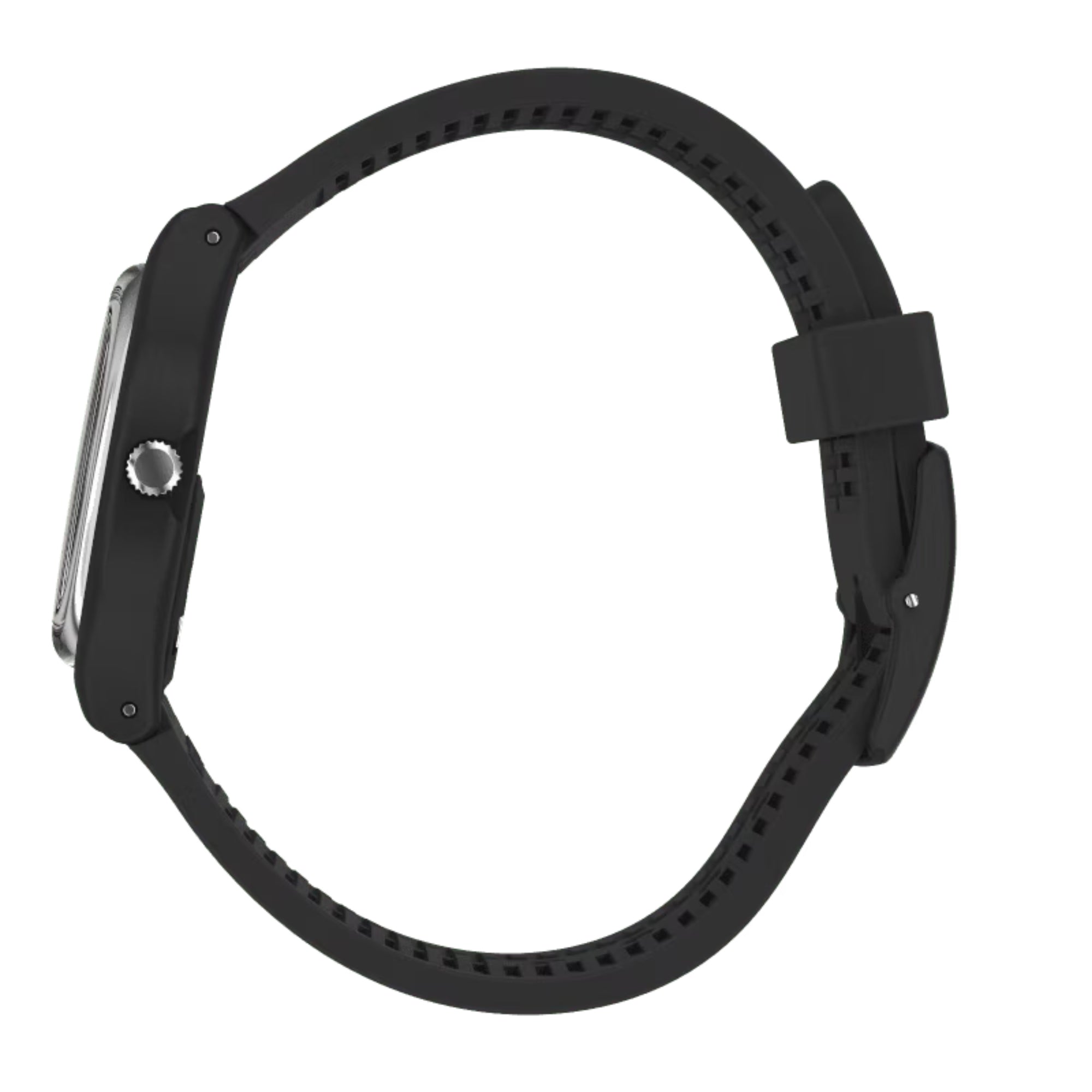 Swatch Always There Quarz Weißes Zifferblatt Armband aus schwarzem Silikon Uhr GB328